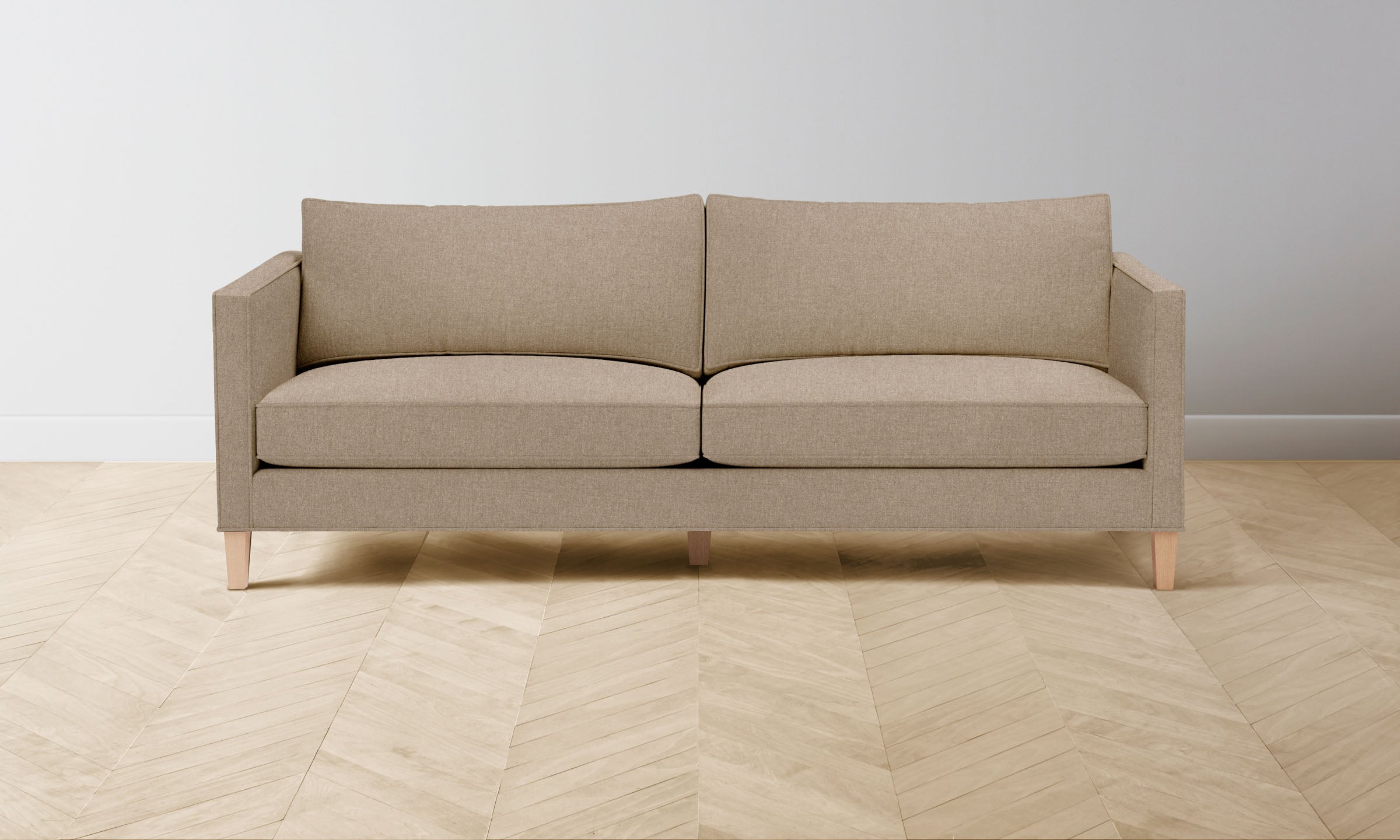 Premium Crosby Sofa - Italian Brushed Wool Upholstery, Modern Luxury Living Room Furniture for Home & Office Comfort