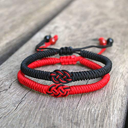 Matching Couple Bracelets for Him and Her - Best Friendship & Romantic Gifts for Birthday, Anniversary - Red String of Fate Soulmate Bracelets for Boyfriend, Girlfriend, Wife - Perfect for Date Nights, Valentine's Day & Long Distance Relationships
