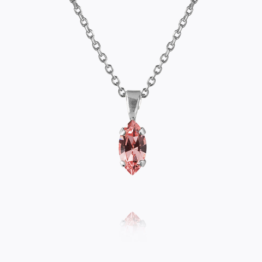 Petite Navette Necklace in Light Rose Gold - Elegant Dainty Pendant for Women | Perfect for Everyday Wear, Date Nights & Special Occasions