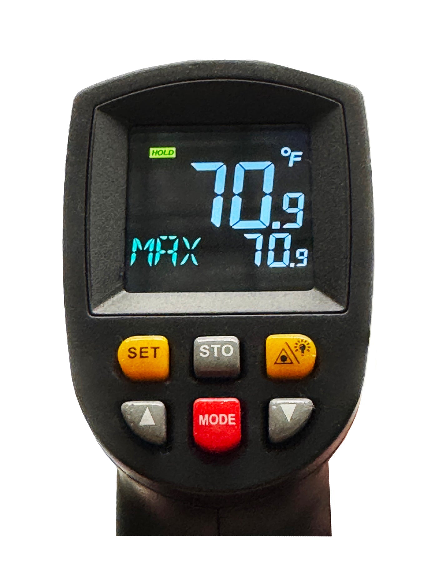 Non-Contact Infrared Thermometer with Laser Sight -50°F to 1742°F (-46°C to 950°C) High Accuracy 12:1 D/S Ratio, Color LCD Display for Industrial, HVAC, Cooking, and Home Use