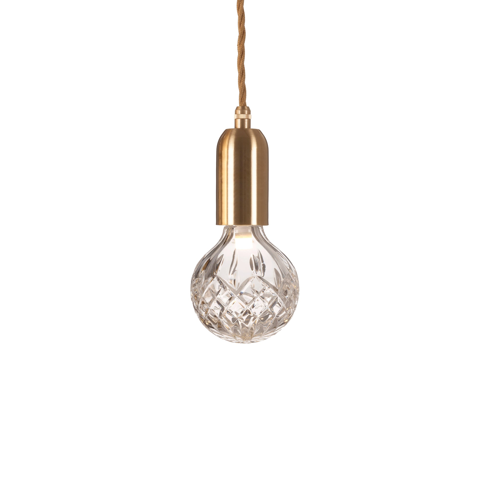 Crystal Bulb Pendant Light - Elegant Glass Ceiling Lighting Fixture for Dining Room, Kitchen Island & Bedroom Decor