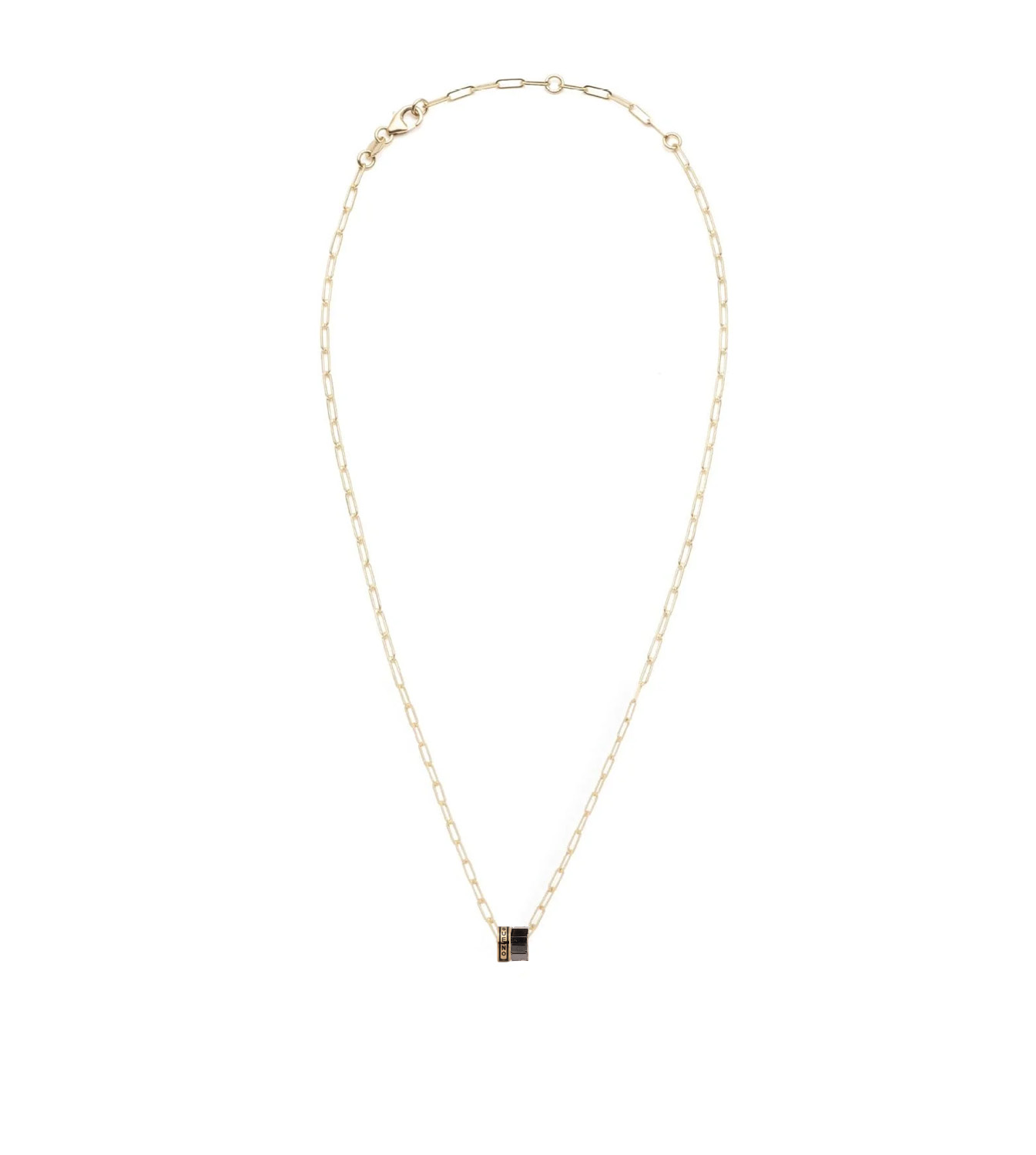 Dream & Baguette Black Diamond Heartbeat Super Fine Clip Chain Necklace - Elegant Jewelry for Women, Perfect for Valentine's Day, Anniversary & Romantic Occasions