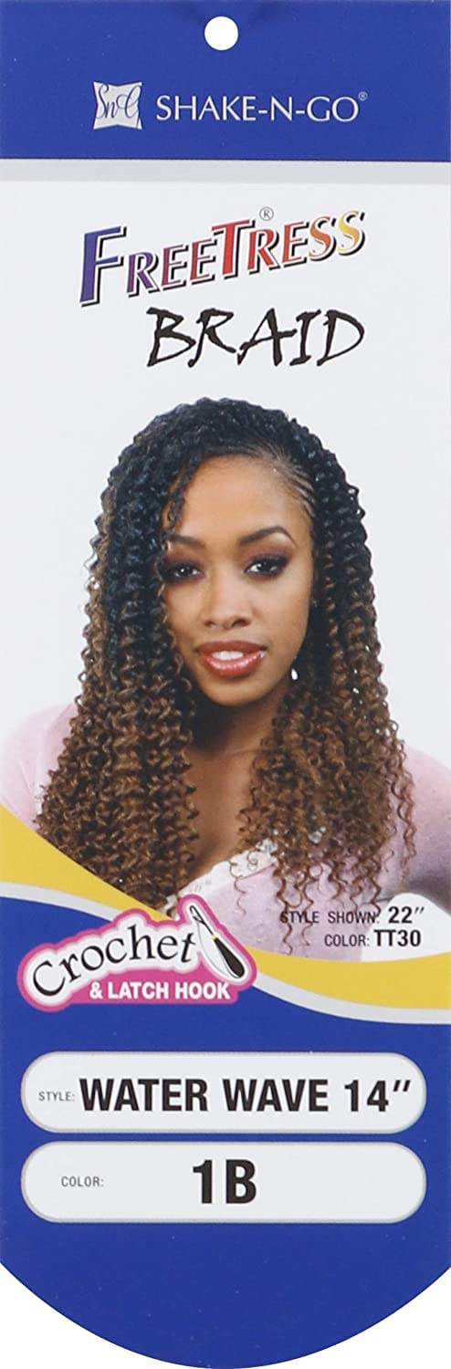 FREETRESS Water Wave Crochet Braids 14 Inch - 5 Pack (OT27) | Premium Synthetic Hair Extensions for Women | Perfect for Protective Styles, Boho Looks & Everyday Wear