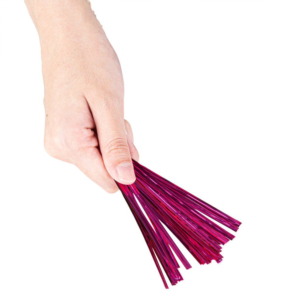 Pink Metallic Twist Ties for Bags - 500 Count Box | Secure & Decorative Bag Closures for Food Storage, Gift Wrapping & Organizing