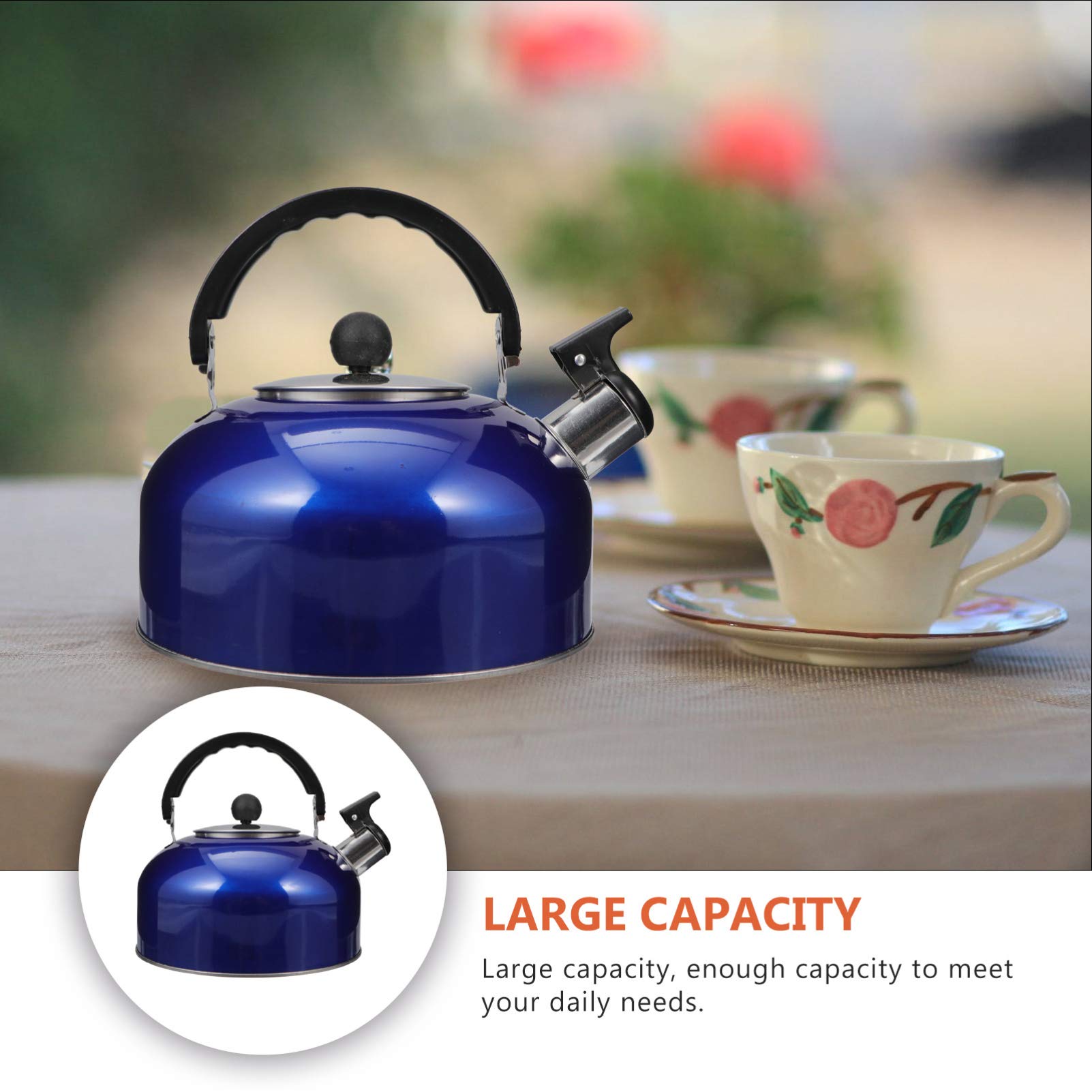 Premium Whistling Tea Kettle - Stainless Steel Stovetop Pot with Loud Whistle for Boiling Water - Perfect for Tea, Coffee & Hot Chocolate Making at Home or Office