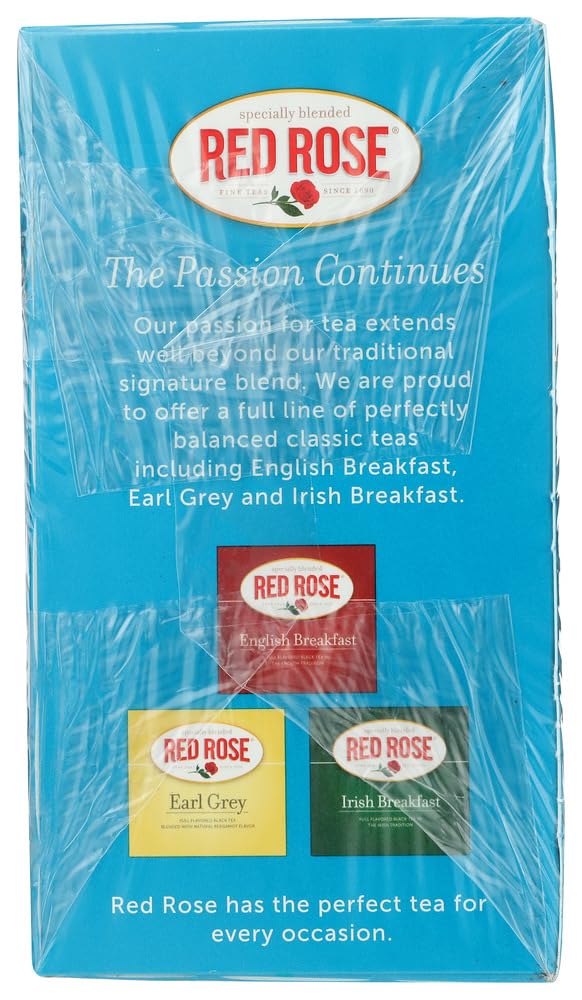 Premium Red Rose Black Tea - 240 Tea Bags (40 Count Box, Pack of 6) | Perfect for Afternoon Tea, Gifts & Relaxation