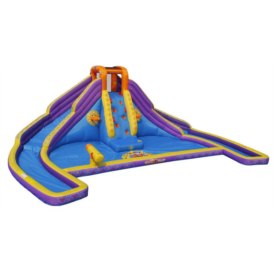 KidWise Aztec Falls Back to Back Water Park - Inflatable Water Slide for Kids Outdoor Play, Summer Backyard Fun, Birthday Parties & Family Gatherings