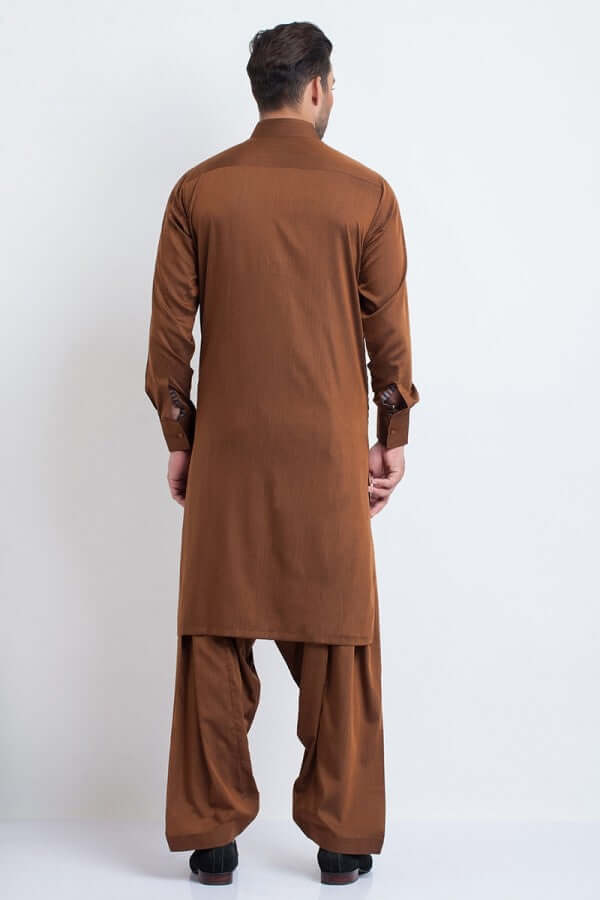 Premium Dark Brown Soft Cotton Shalwar Kameez - Traditional Pakistani Outfit for Men & Women | Perfect for Eid, Weddings & Cultural Events