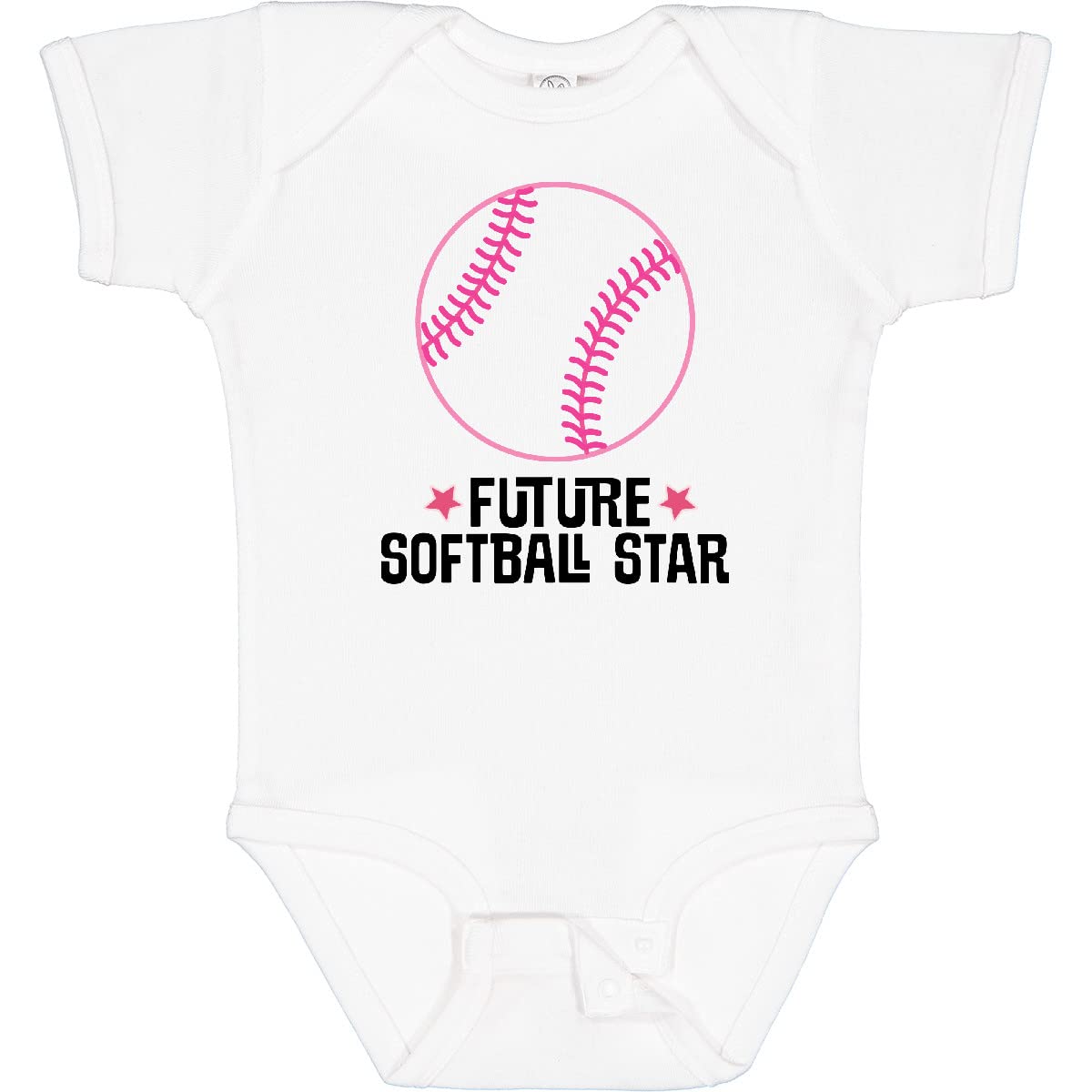 Inktastic Future Softball Star Baby Bodysuit - Cute Sports Onesie for Toddlers & Infants - Perfect for Game Day, Team Spirit & Playtime