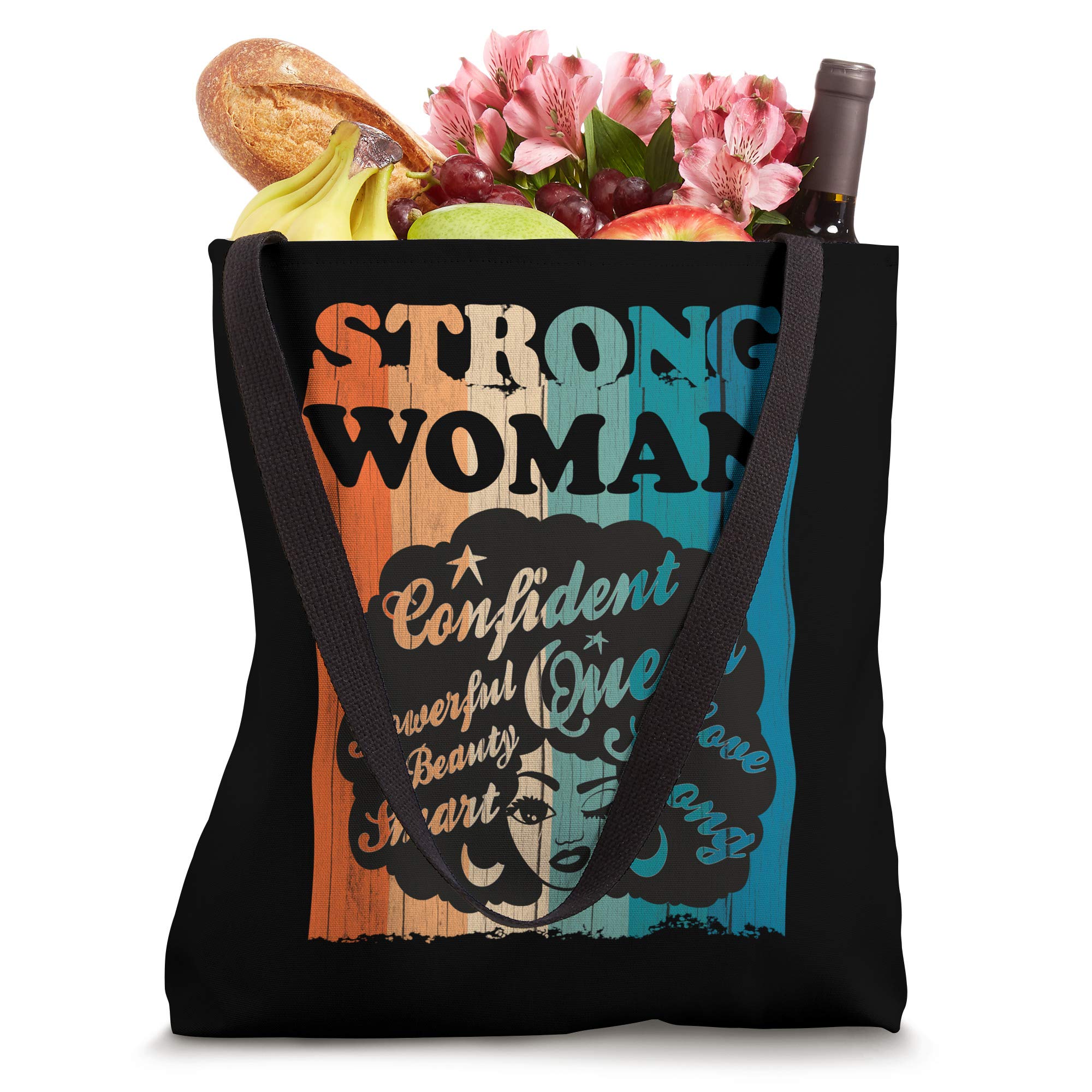 Empowering Strong Black Woman Tote Bag - African American Pride Fashion Accessory for Work, School & Everyday Use