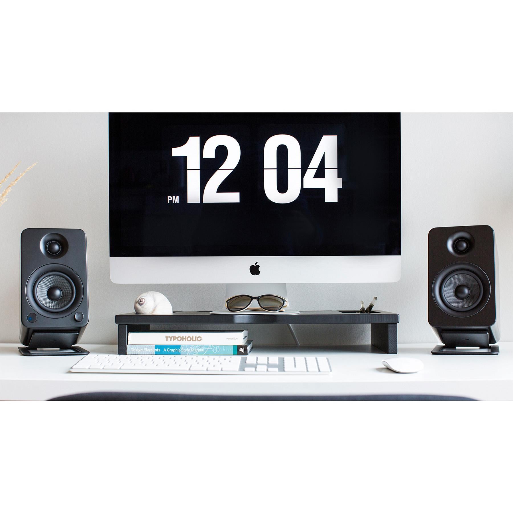 Kanto YU4 Premium Powered Desktop Speakers with Bluetooth 5.0, Phono Preamp - High-Fidelity Audio for Home Office, Gaming & Music Listening