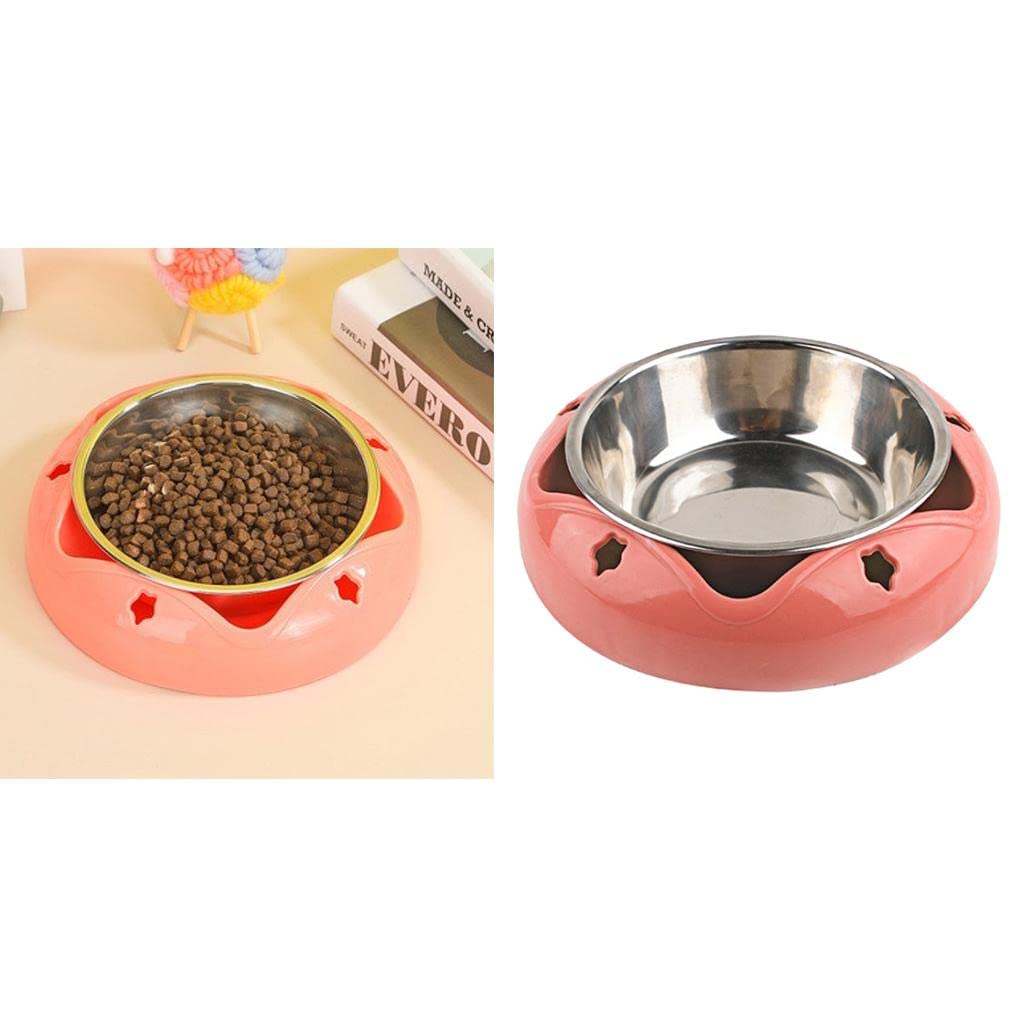 Stainless Steel Pet Bowl for Dogs & Cats - Durable Travel & Home Food Dish - Non-Slip Puppy Feeding Bowl for Indoor & Outdoor Use (Red) - Perfect for Camping, Hiking and Daily Meals