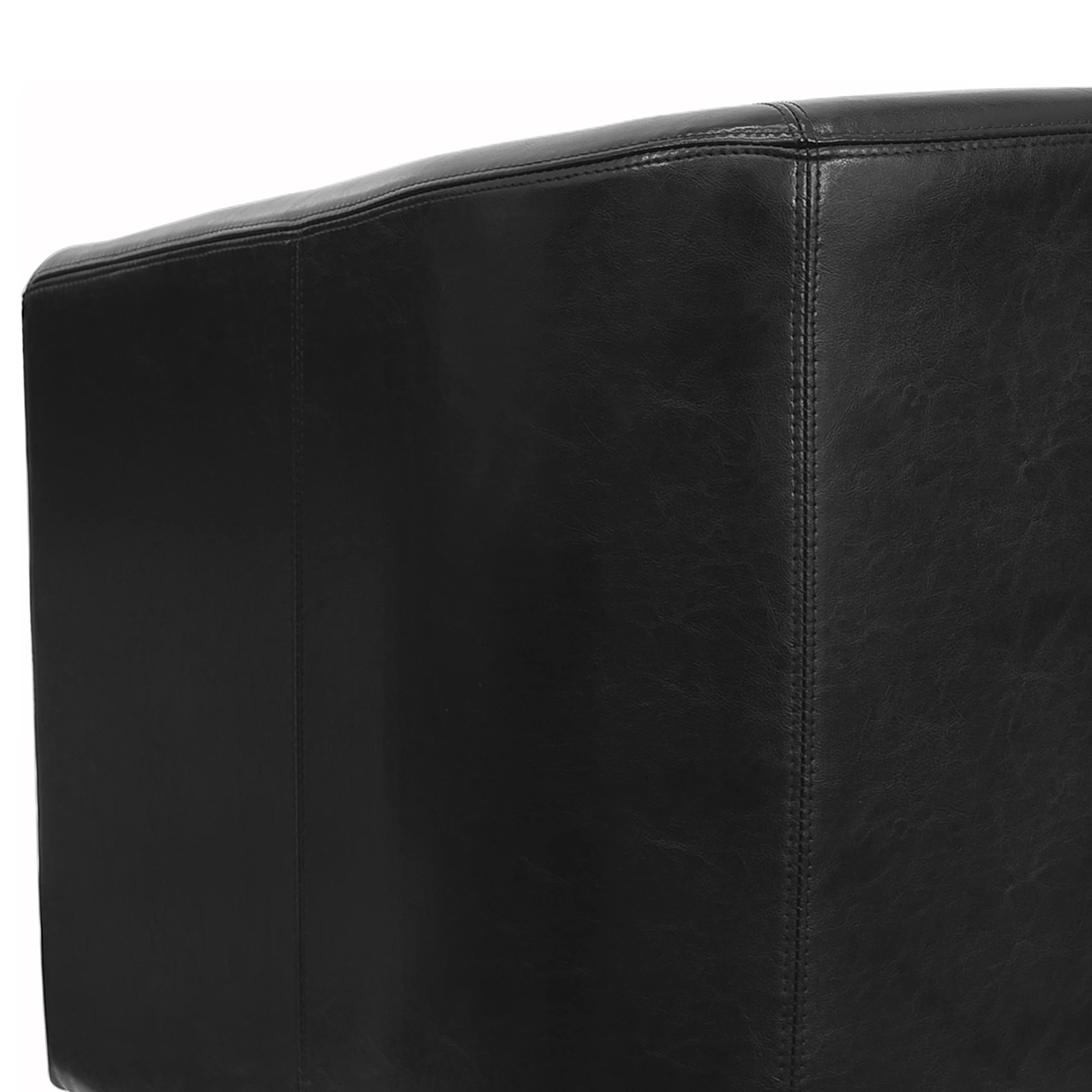 Premium Black LeatherSoft Lounge Chair - Comfortable Modern Recliner for Living Room, Bedroom & Office - Perfect for Relaxing, Reading & Napping