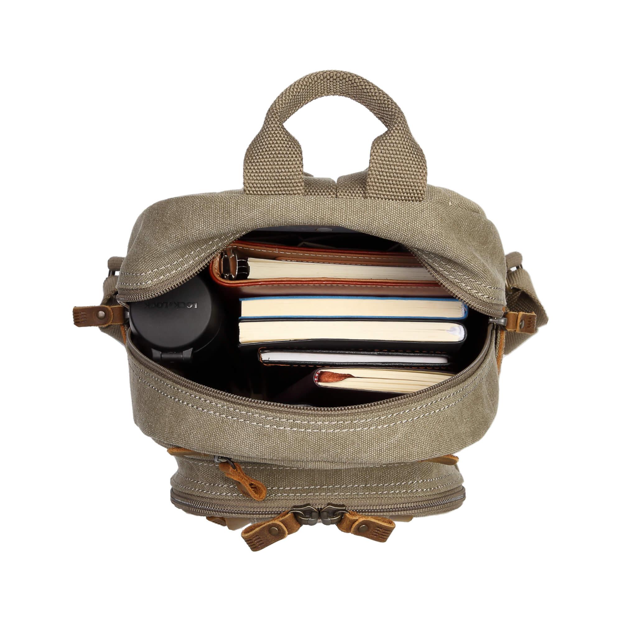 TRP0255 Troop London Classic Canvas Backpack Small - Durable School & Travel Backpack for Men & Women - Perfect for College, Commuting & Outdoor Adventures