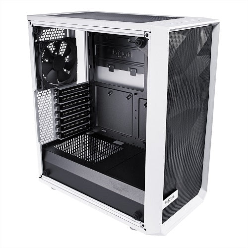 Meshify C White ATX Mid Tower PC Case - Clear Tempered Glass Window, High Airflow Design for Gaming & Workstation Builds - Perfect for RGB Showcases & High-Performance Cooling Systems