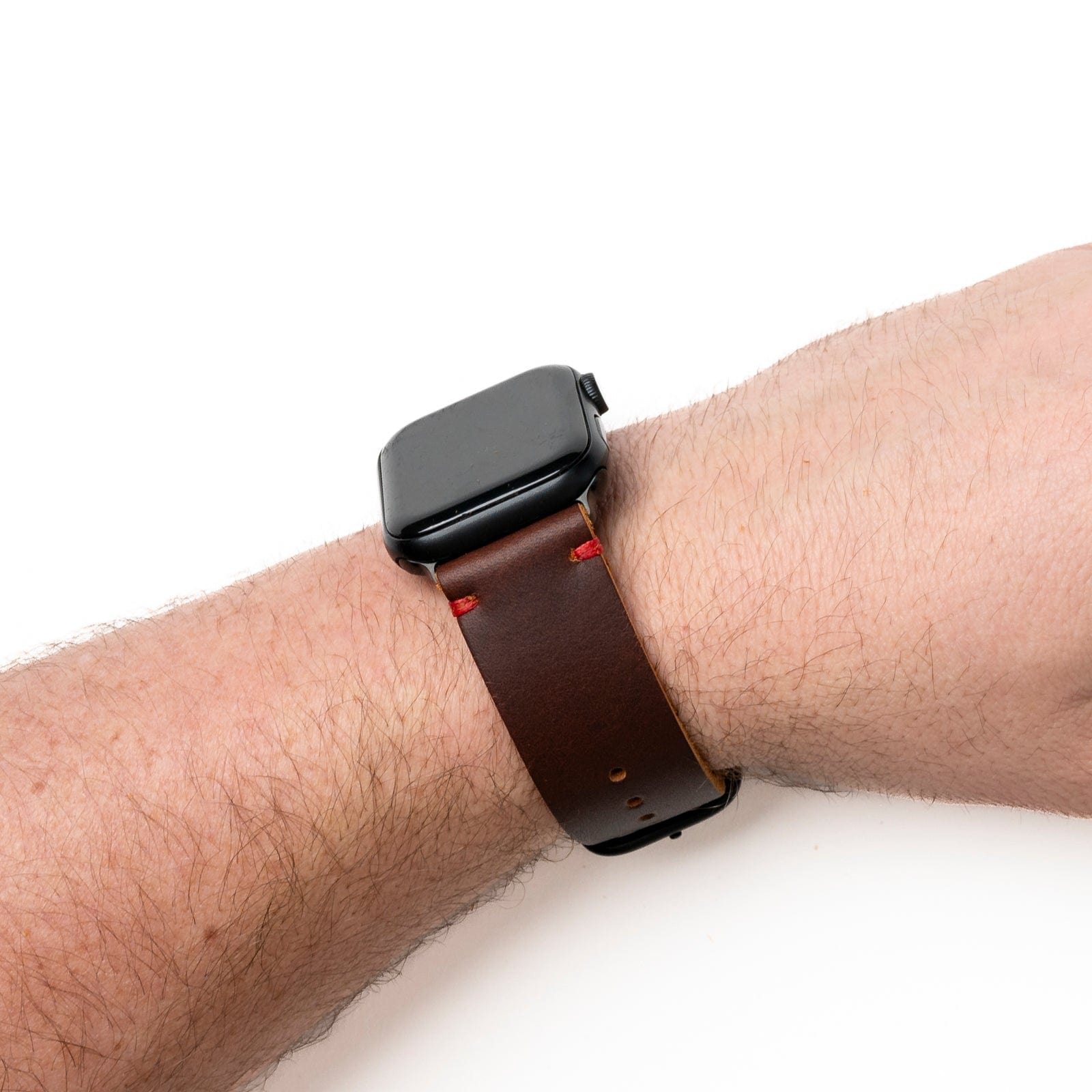 Genuine Leather Apple Watch Band - Premium Replacement Strap for Apple Watch Series 9/8/7/6/SE - Soft Comfortable & Adjustable - Perfect for Workouts, Office & Everyday Wear