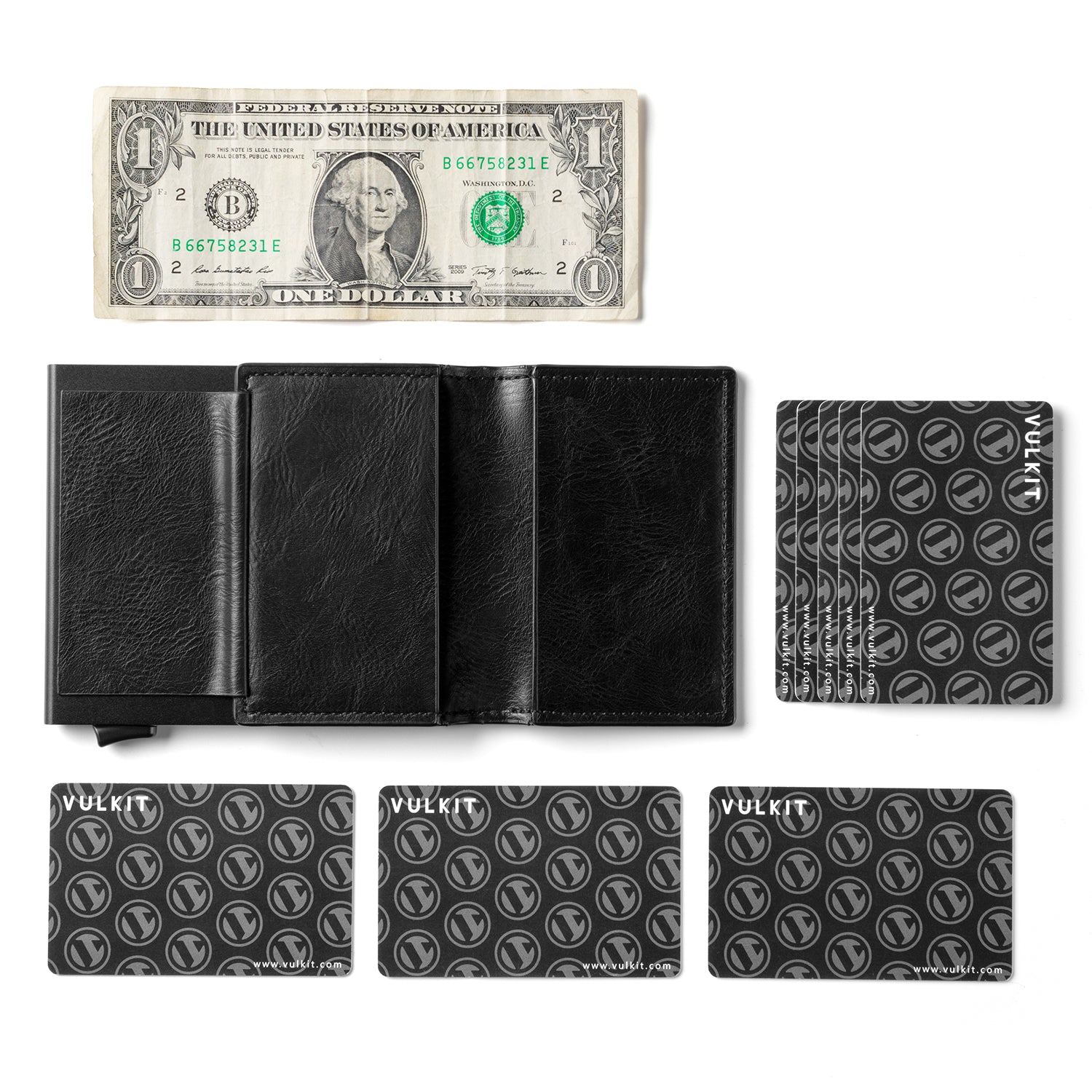 VC200 Slim Aluminum Card Holder with RFID Blocking - Built-in Back Slot Wallet for Credit Cards & IDs - Perfect for Travel, Business, and Everyday Carry