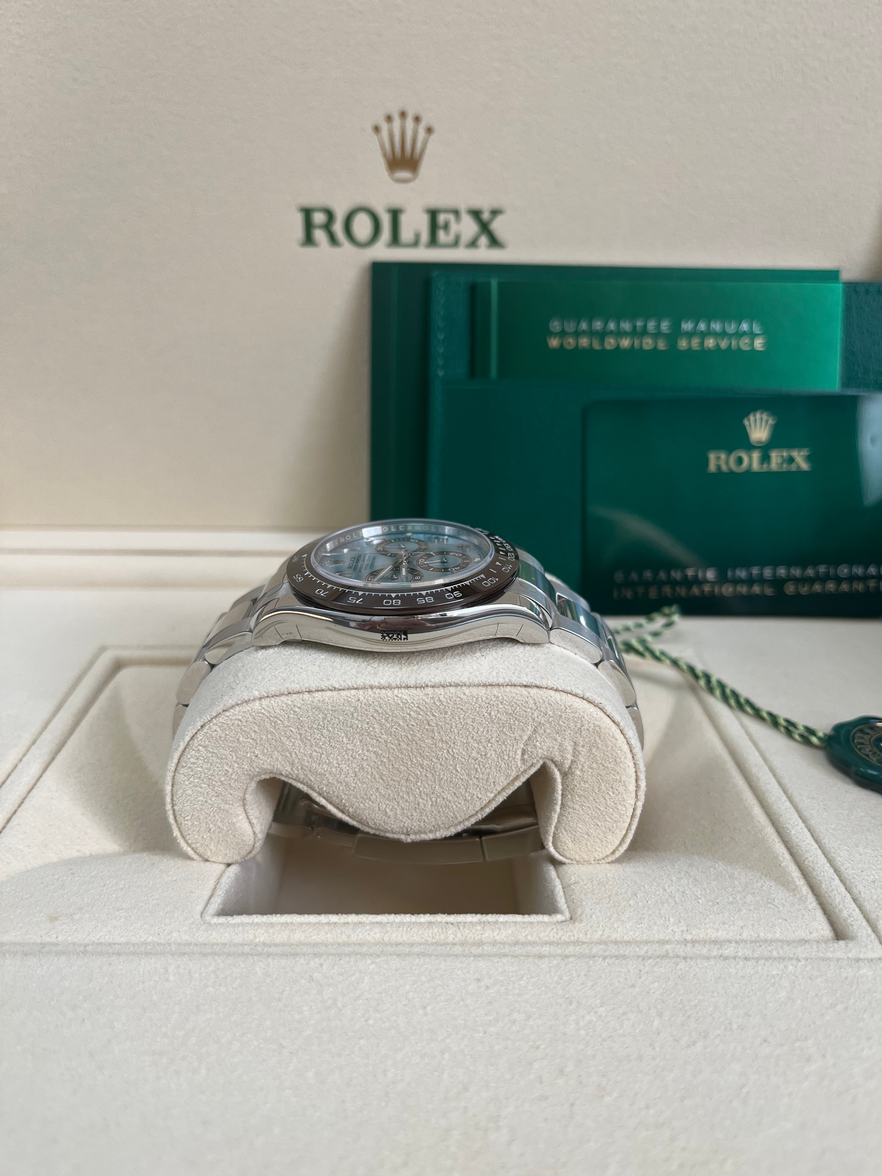 Rolex Daytona Platinum Watch with Ceramic Bezel & Arabic Dial - Model 116506 | Luxury Men's Chronograph for Business, Sports & Special Occasions