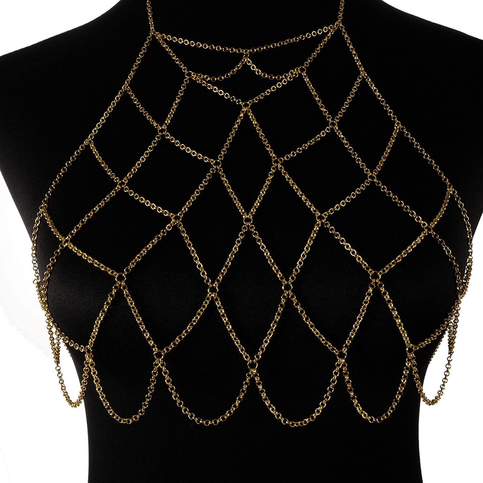 Handmade Mesh Body Chain - Sexy Bikini Bra Harness Belt for Women | Beach Party, Festival, and Summer Fashion Accessories
