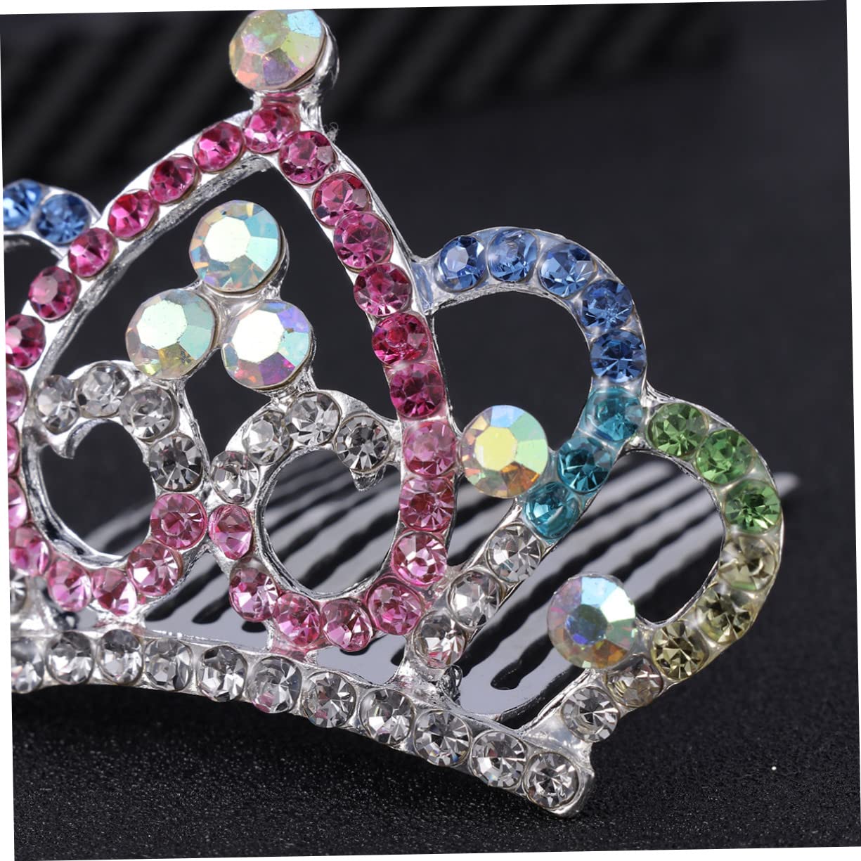 POPETPOP Princess Hair Clips - Crystal Rhinestone Tiara Headband & Mini Crown Hair Claw Clips for Girls | Perfect for Birthday Parties, Pageants & Dress-Up Play