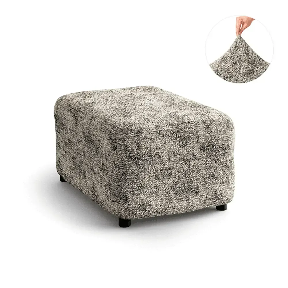 Medium Ottoman Slipcover - Microfiber Printed Collection - Perfect for Living Room, Bedroom & Home Decor
