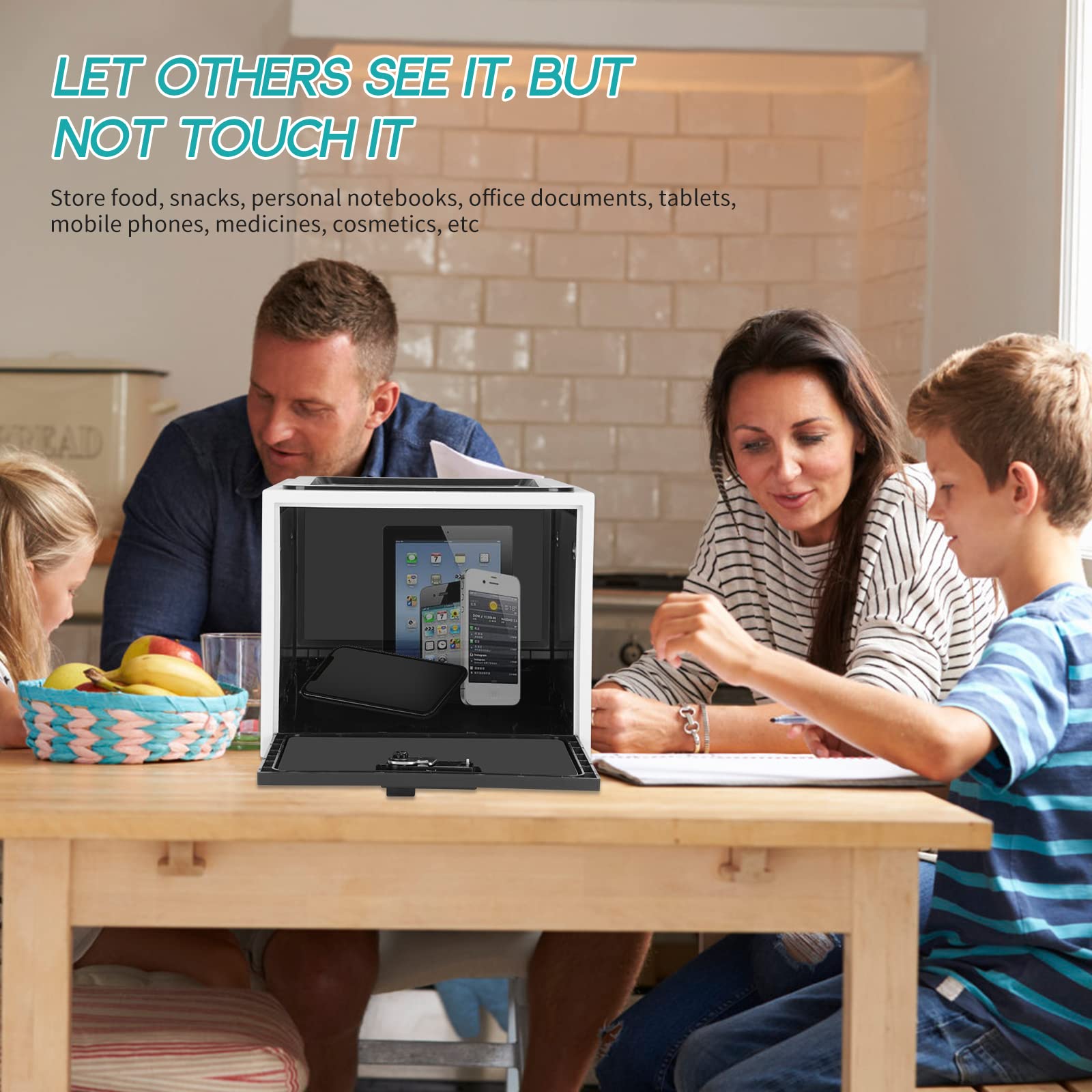 Lockable Medicine Storage Box - Transparent Plastic for Home Safety & Organization