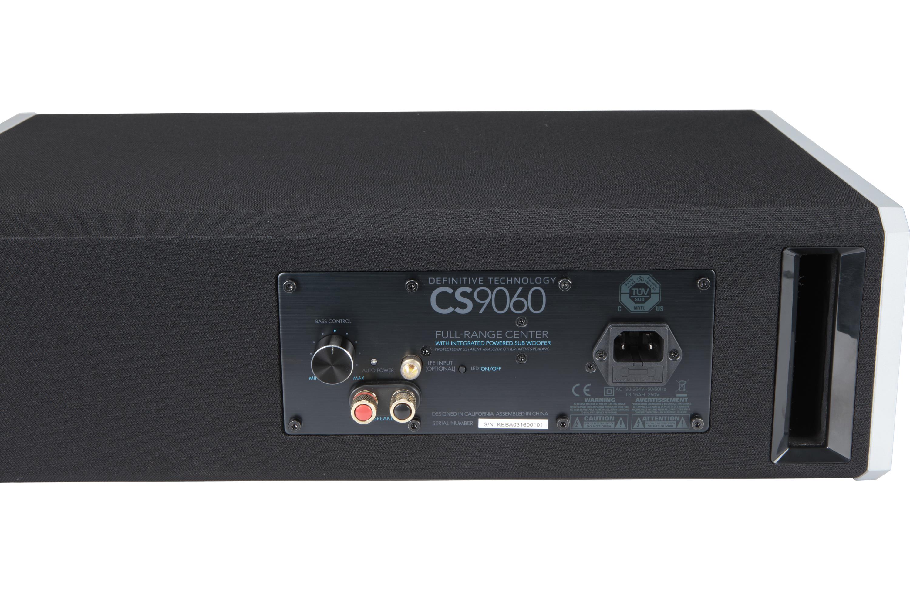 Definitive Technology CS9060 High-Performance Center Channel Speaker with Built-in Powered Subwoofer - Perfect for Home Theater and Surround Sound Systems