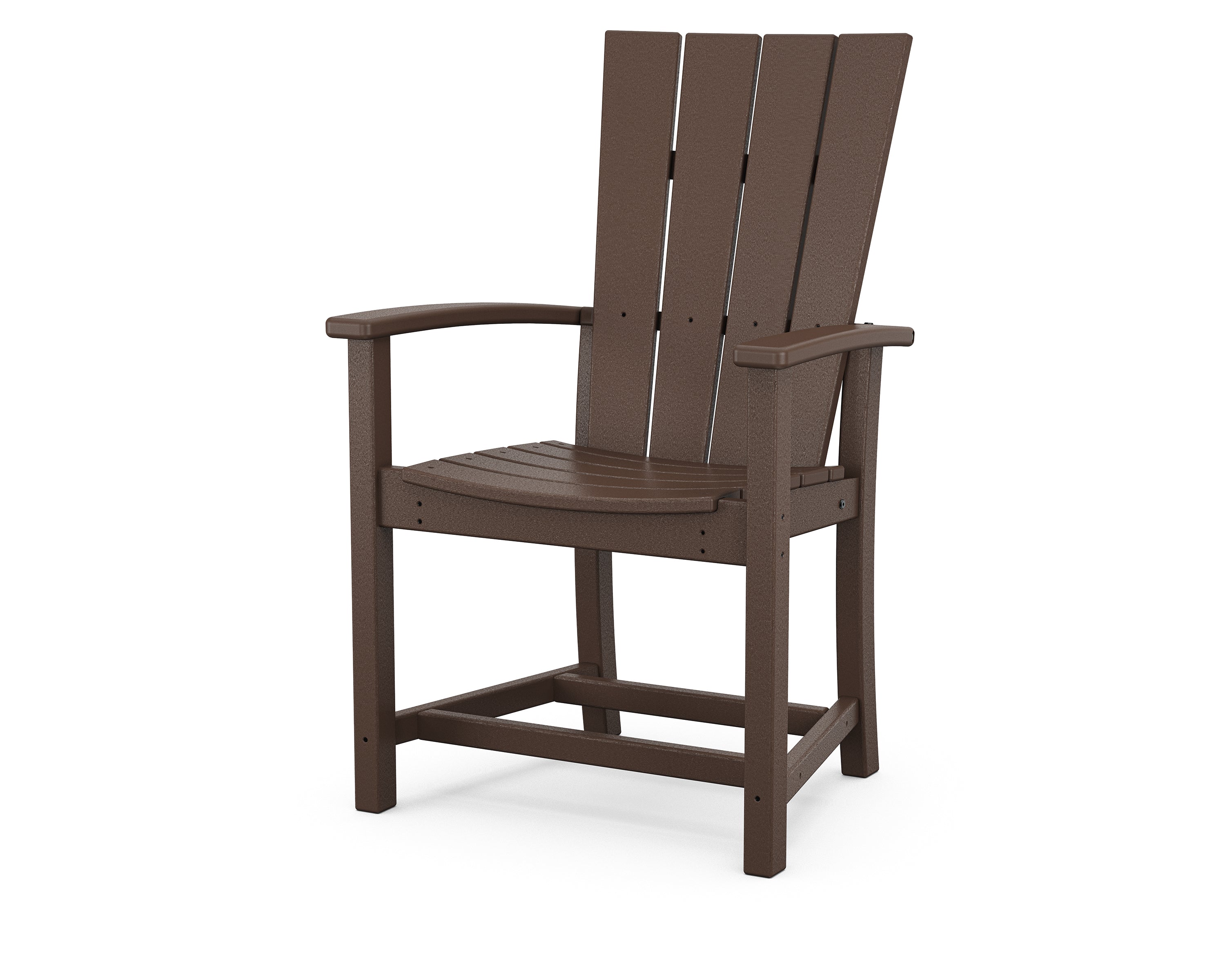POLYWOOD Quattro Adirondack Dining Chair - Outdoor Patio Furniture, All-Weather Resin, Comfortable Seating for Garden, Poolside & Backyard (Set of 2, White)