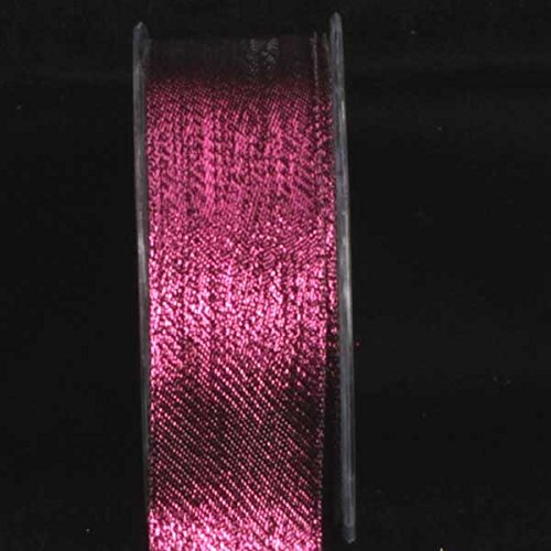 Shimmering Burgundy Red Metallic Wired Craft Ribbon 1.5 Inch x 27 Yards for Gift Wrapping, DIY Decorations & Party Supplies