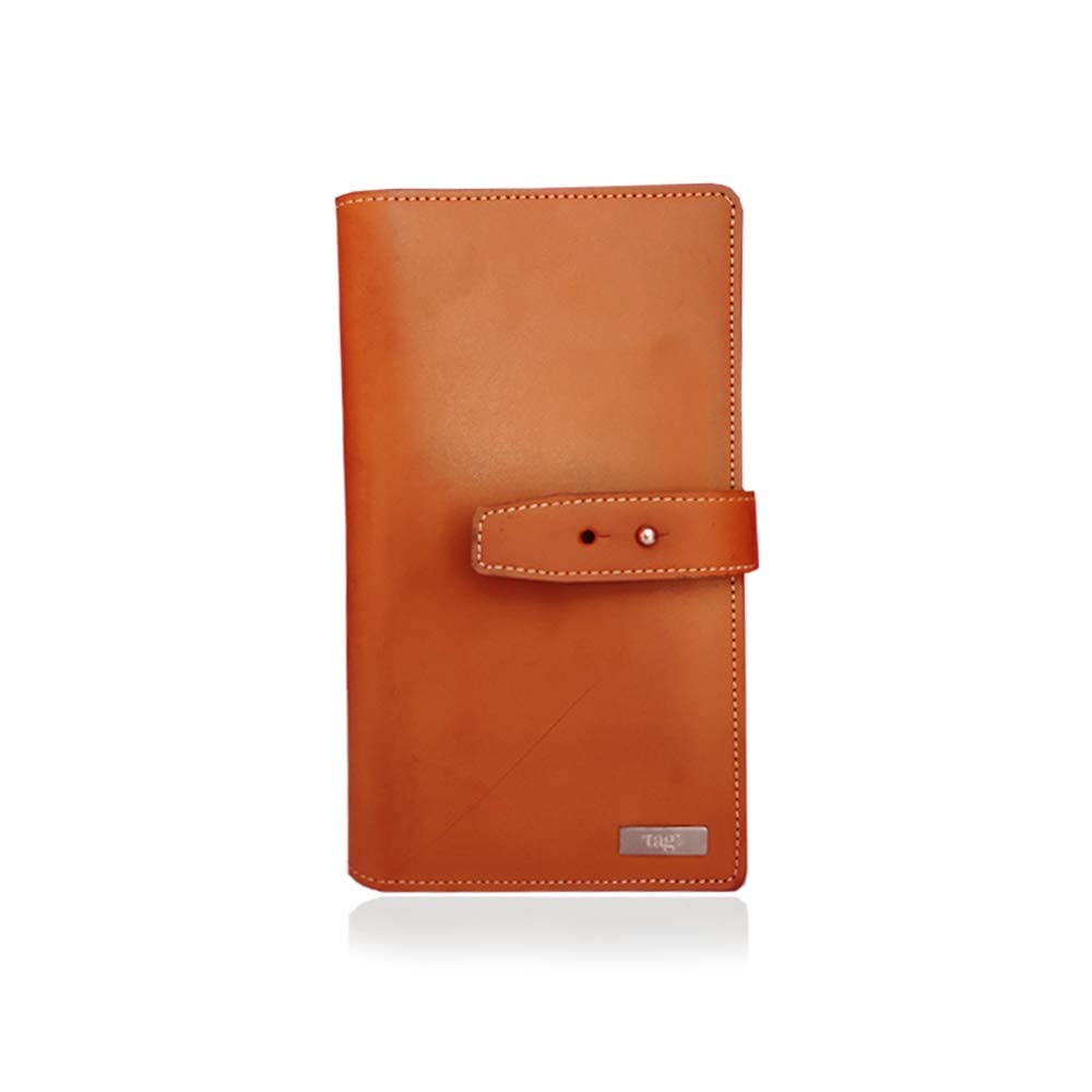 Premium RFID Blocking Passport Holder for Family - 6 Slot Faux Leather Travel Wallet with Document Organizer | Secure Passport Cover for International Travel, Vacations & Business Trips (Tan)