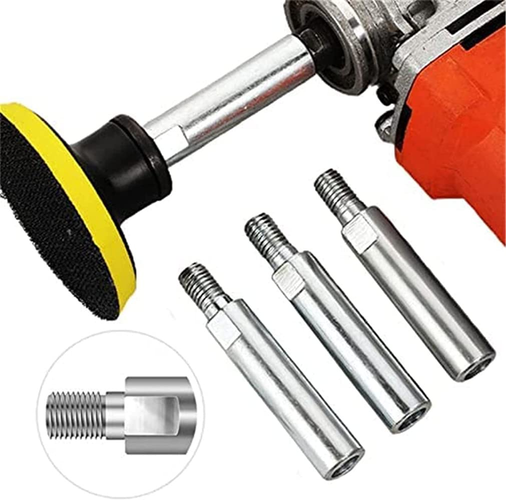 3 Pcs Angle Grinder Extension Rod Set - M10 Adapter Stainless Steel Rotary Shaft for Seamless Docking & Polishing | Perfect for Metalworking, Woodworking & DIY Projects