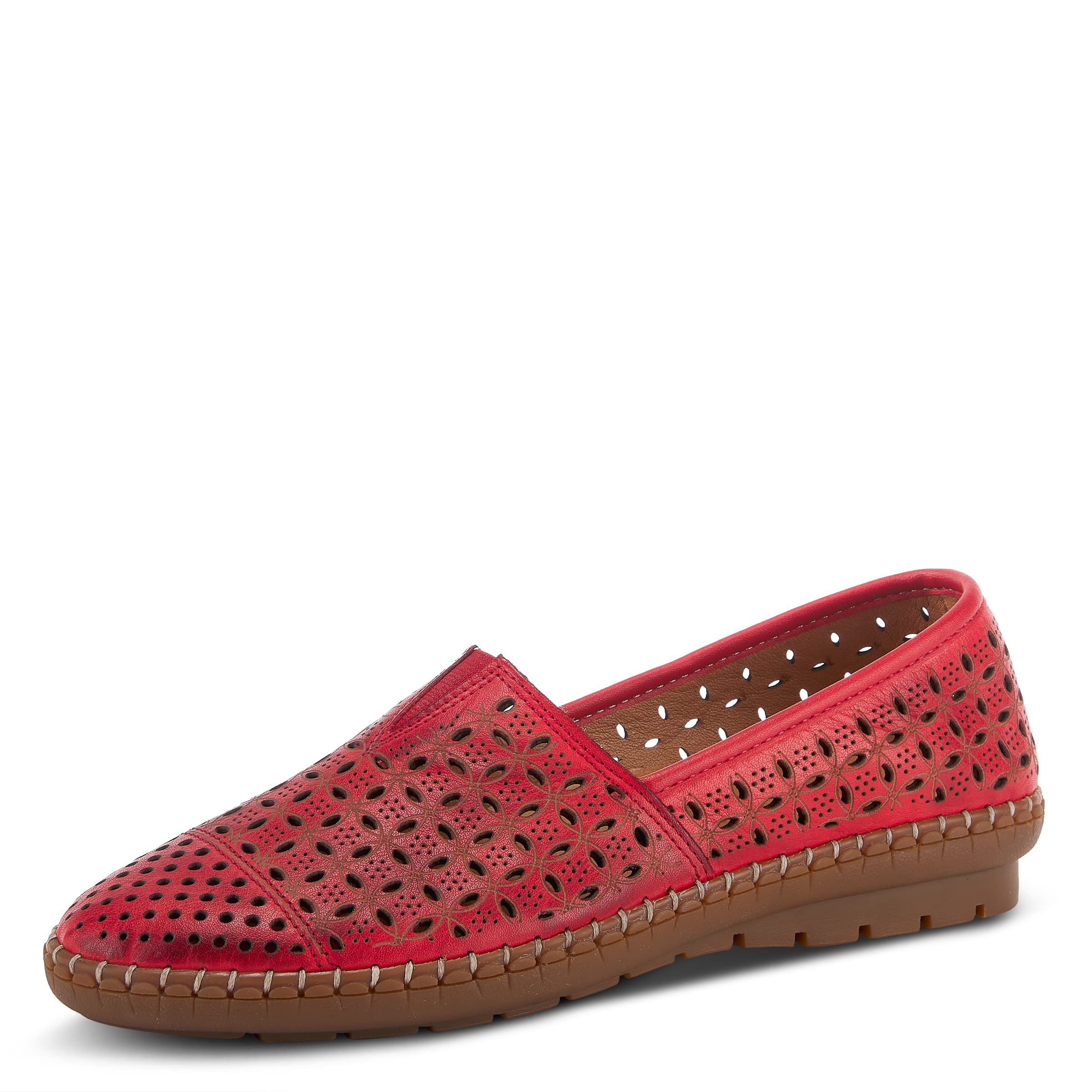 Spring Step Oralis Women's Leather Loafers - Comfortable Slip-On Casual Shoes with Cushioned Insole & Non-Slip Rubber Outsole - Low Heel for Work, Office, and Everyday Wear