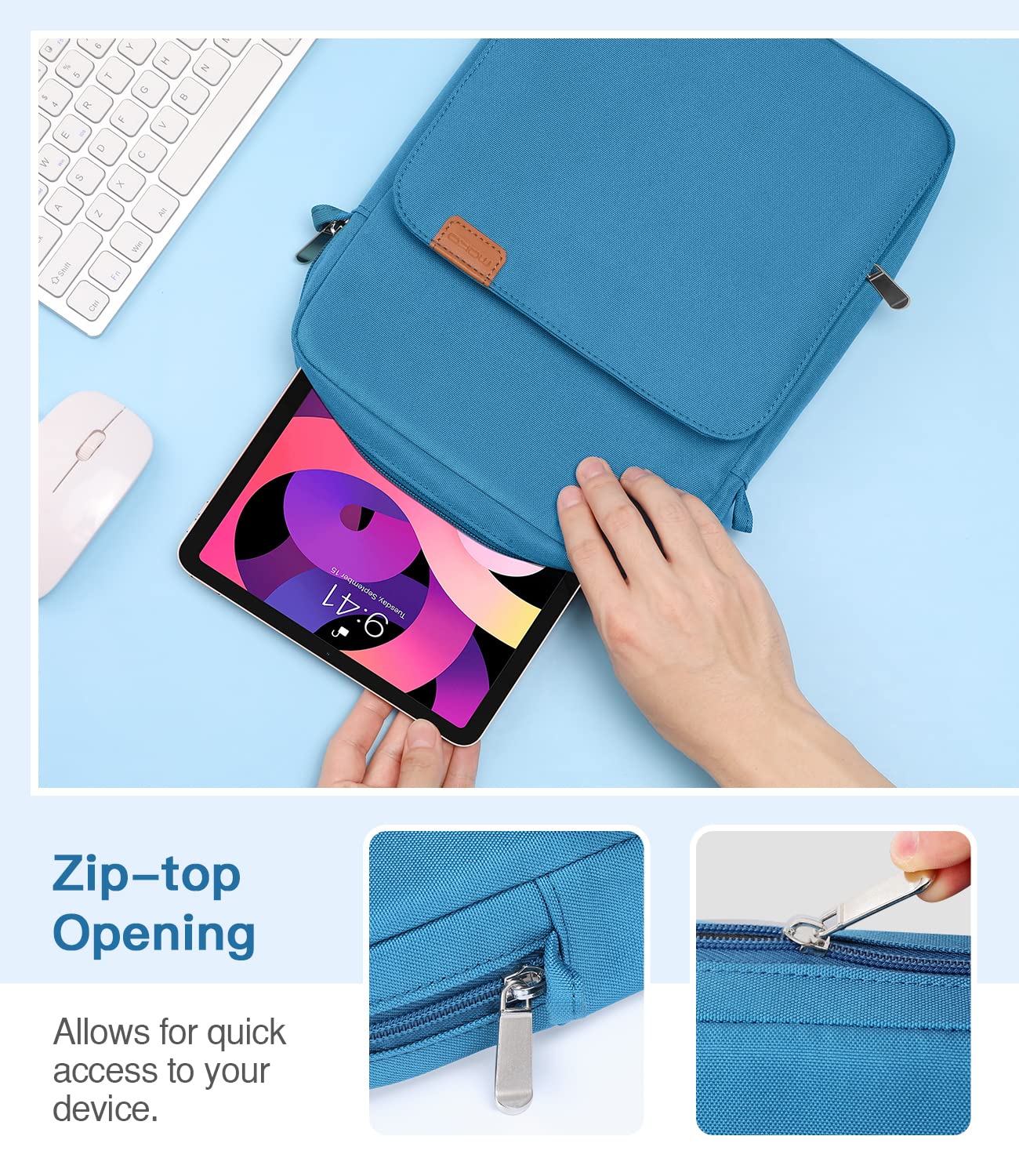 MoKo 9-11 Inch Tablet Sleeve Bag - Compatible with iPad Air 5 10.9