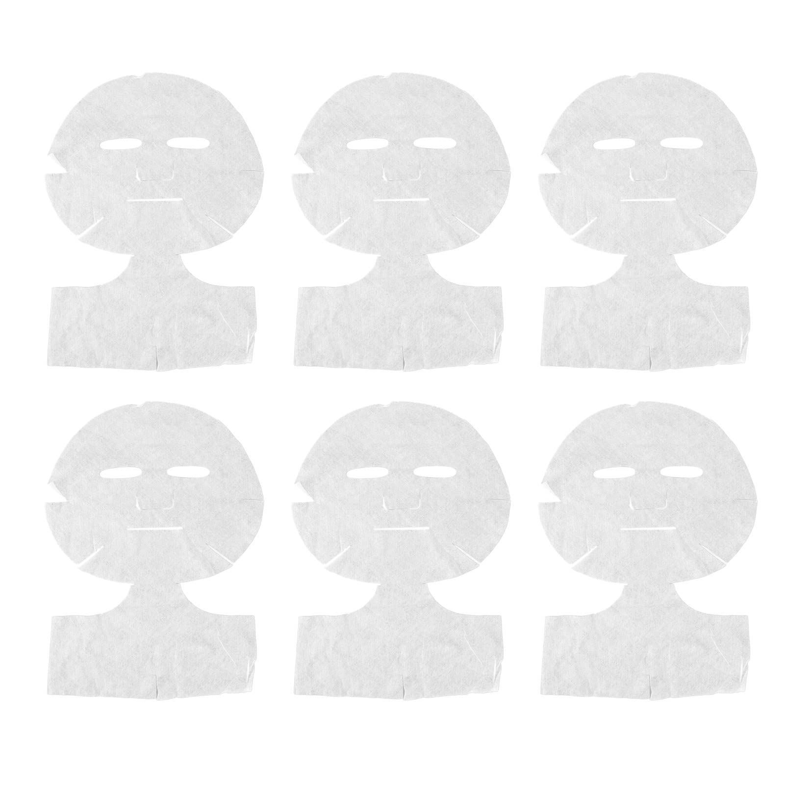 50 Pcs Disposable Facial & Neck Mask Paper Sheets - White Pre-Cut DIY Silk Fiber Spa Mask for Skin Care | Hydrating, Whitening & Anti-Aging | Perfect for Home Spa, Salon & Beauty Treatments