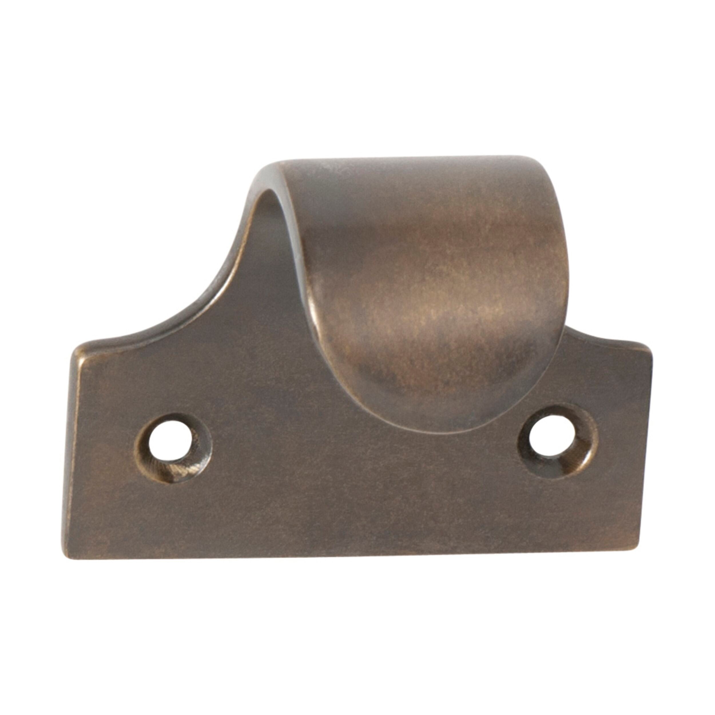 Vintage Brass Sash Lift Classic Small - H34xW42xP25mm - Antique Window Hardware for Traditional Homes & Restoration Projects