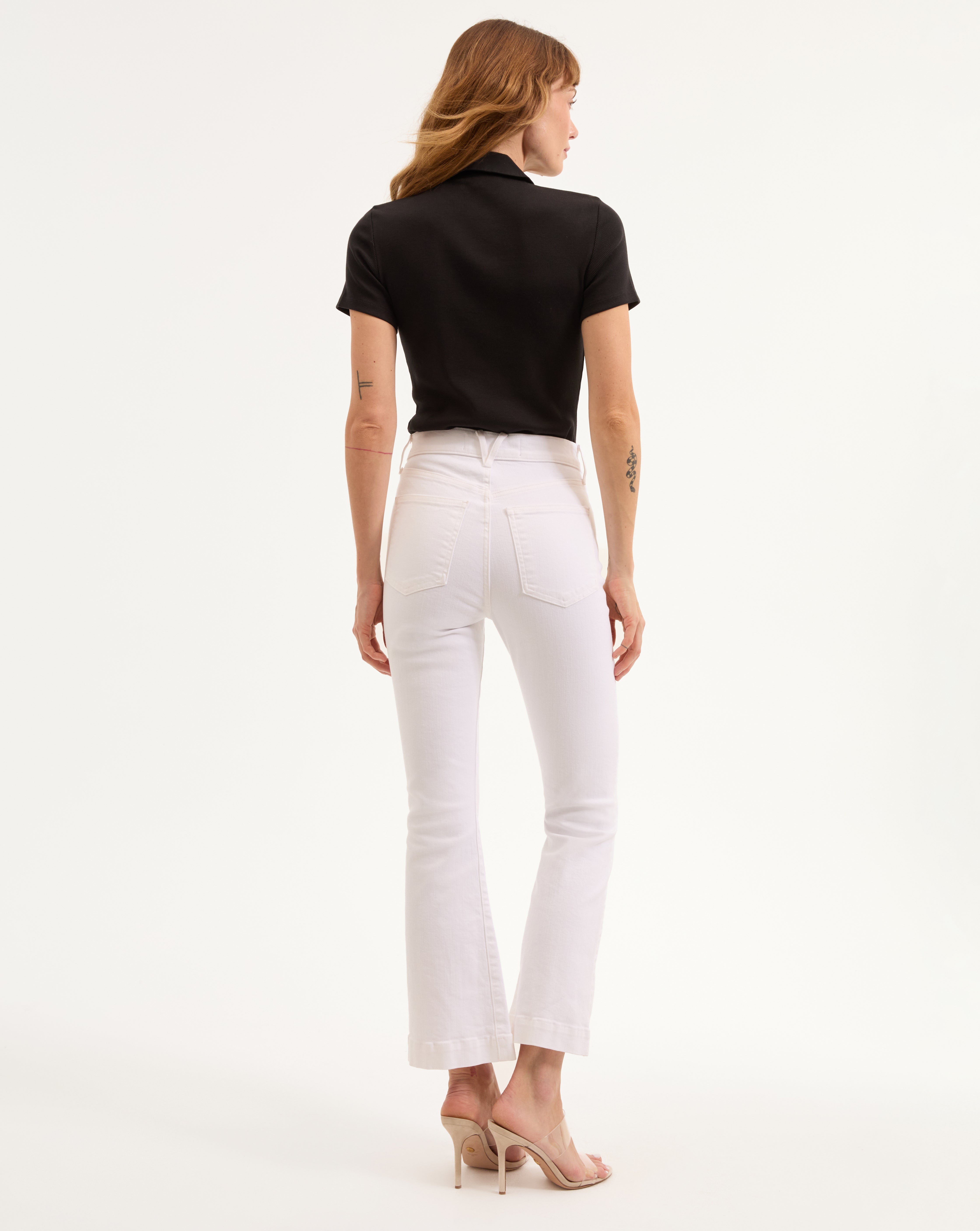 Carson High Waist Kick Flare Jeans for Women - Vintage Retro Stretch Denim Pants | Perfect for Casual Outfits, Date Nights & 70s Style Fashion
