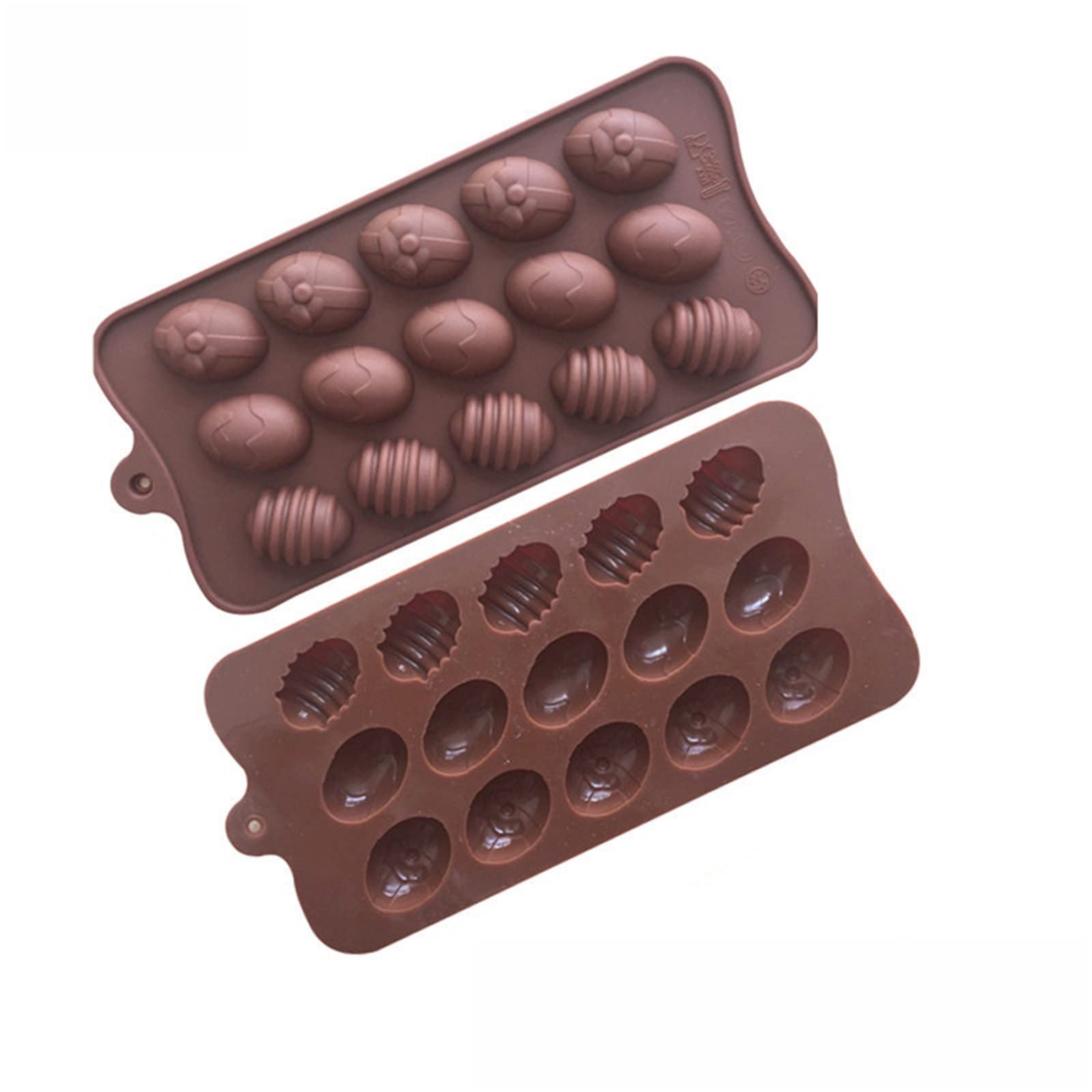 15-Piece Easter Egg Silicone Chocolate Mold Set - DIY Baking Molds for Chocolate, Candy, Cake Decorating - Perfect for Easter Party, Holiday Baking & Home Kitchen Use