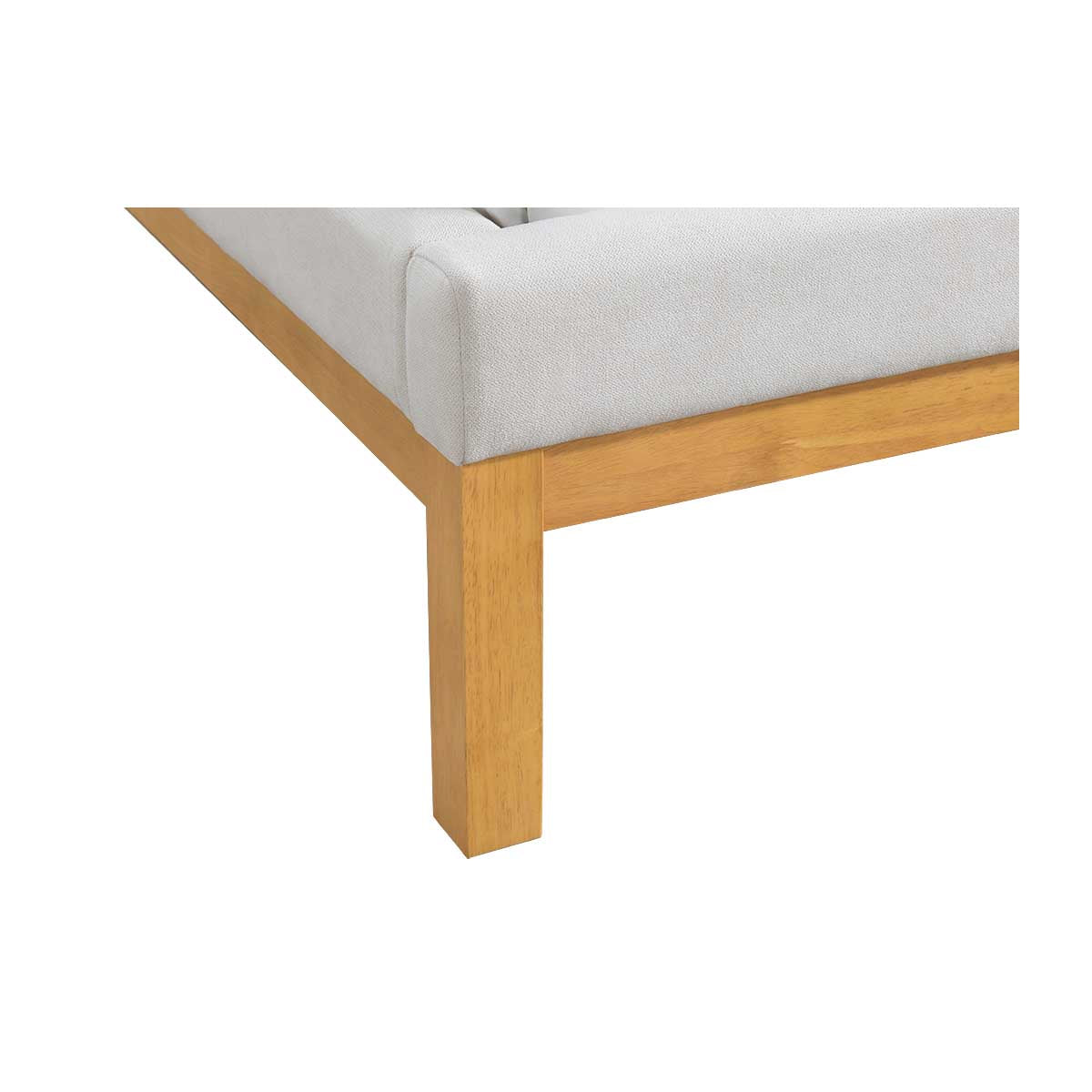 Amelia Queen Size Bed Frame - Solid Oak Wood, Cream Finish - Elegant Bedroom Furniture for Master Bedrooms & Guest Rooms