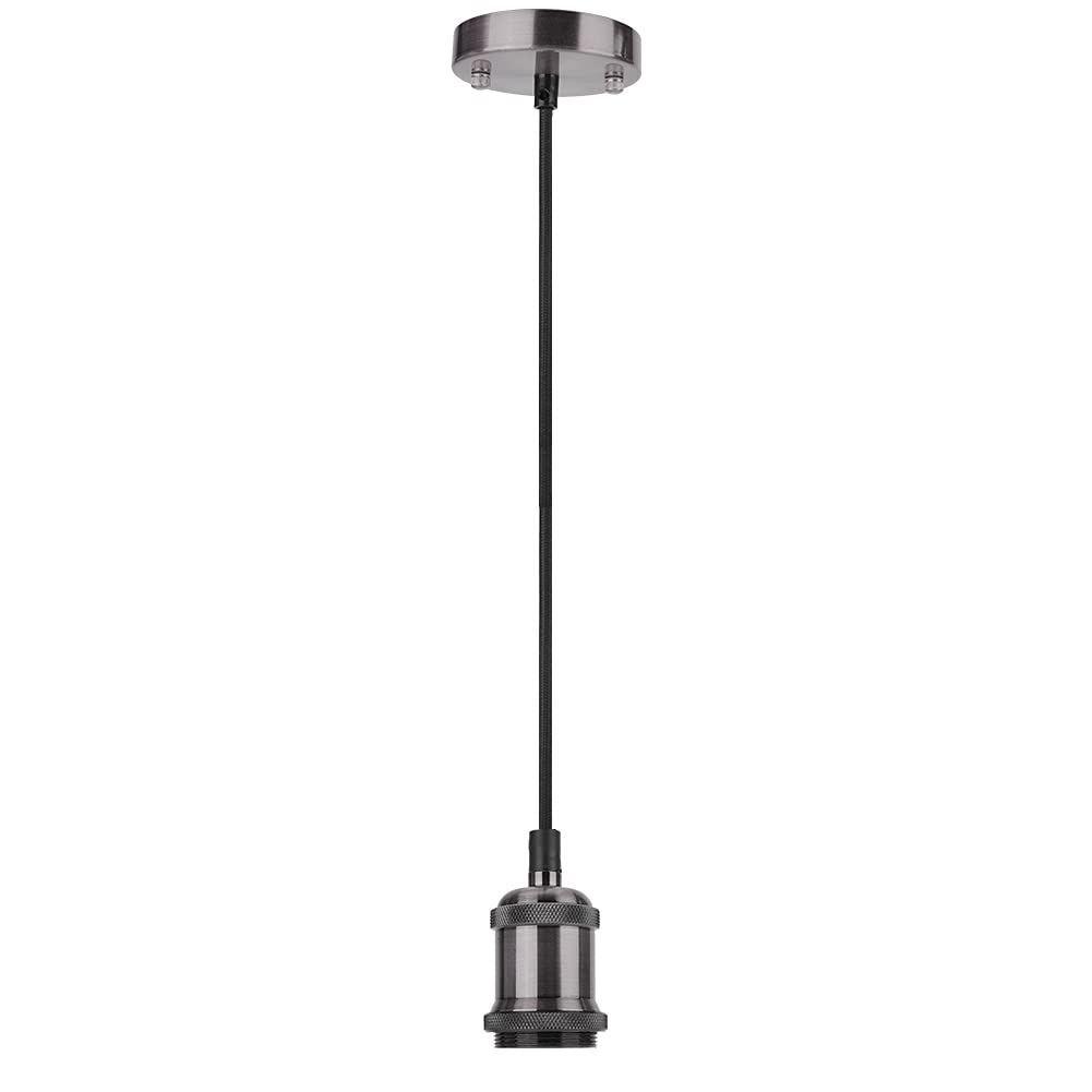 Iron Pendant Light - Anti-Deformation Durable Hanging Lamp for Dining Room & Living Room Decor - Pearl Black Finish - Perfect for Modern Home, Restaurant, and Cafe Lighting