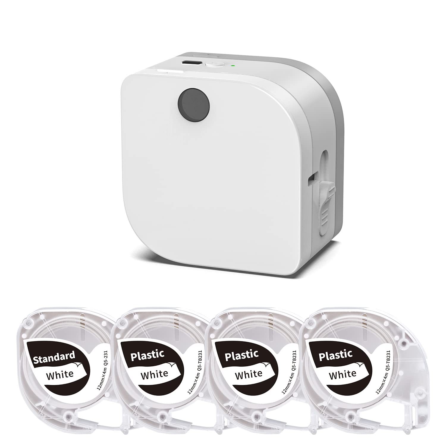 Phomemo P12 Pro Bluetooth Thermal Label Printer - Compact Label Maker for DYMO LetraTag Plus LT-100T/LT-100H/QX50 - Easy Home & Office Organization - Perfect for Shipping Labels, Pantry Organization & Small Business Inventory