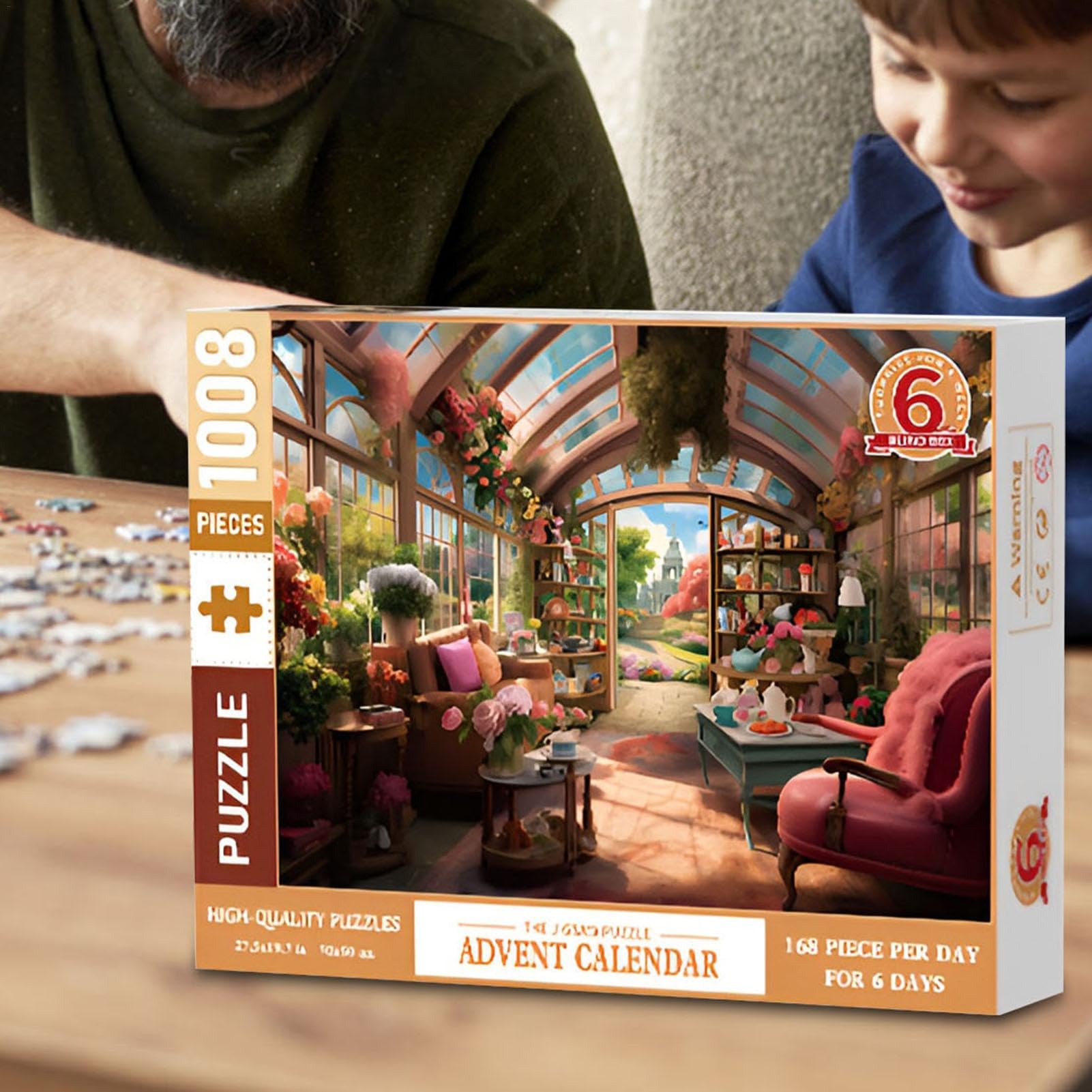 Rosixehird 2024 Advent Calendar - Christmas Countdown Puzzle with 1008 Pieces | Adult Advent Calendar for Holiday Decor & Family Fun | Perfect for Christmas Countdown, Gift Giving & Puzzle Enthusiasts