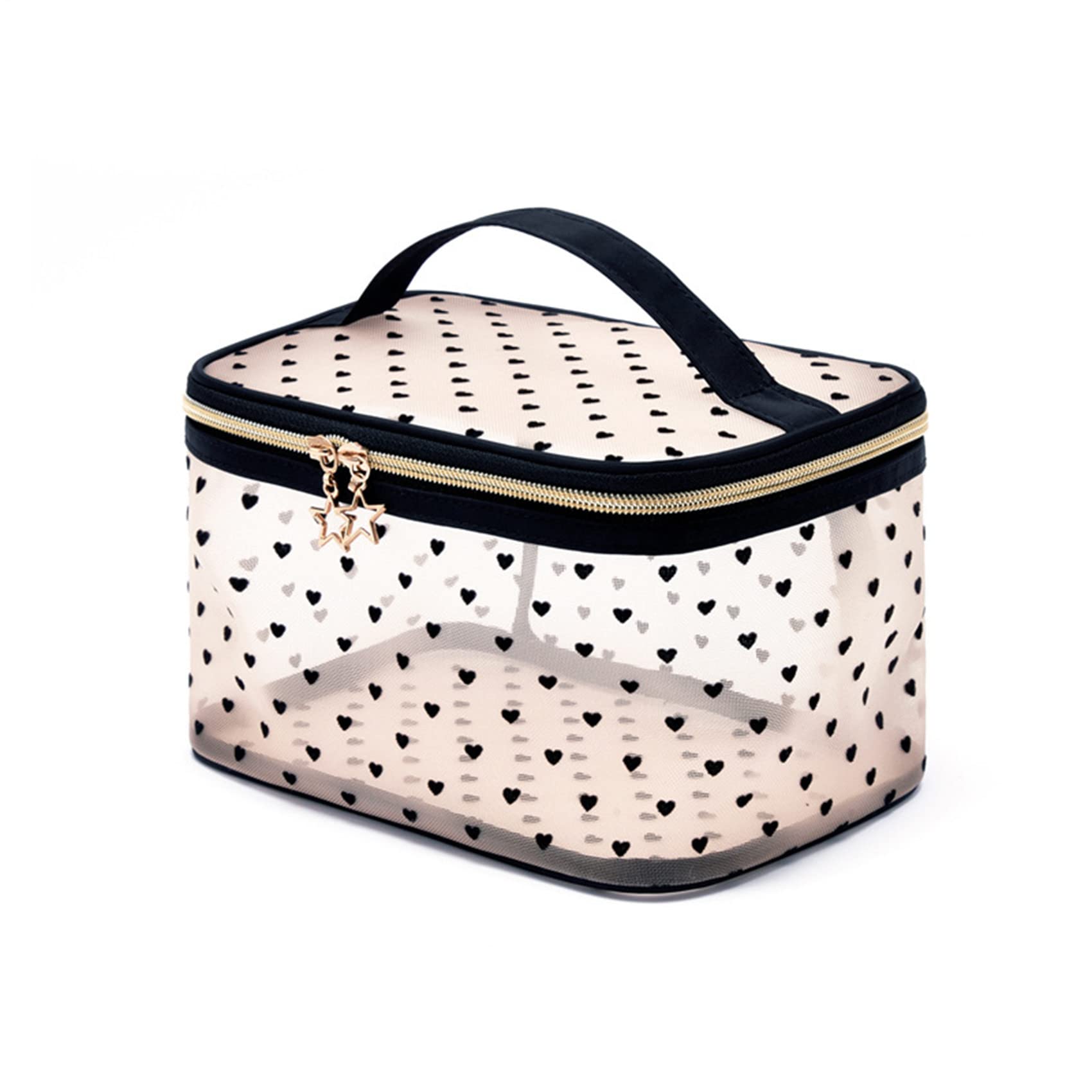 FAJIA Mesh Makeup Bag Waterproof Cosmetic Organizer - Breathable Travel Toiletry Bag with Zipper for Makeup Brushes, Toiletries & Jewelry - Perfect for Home, Office, Gym & Vacation Travel Accessories