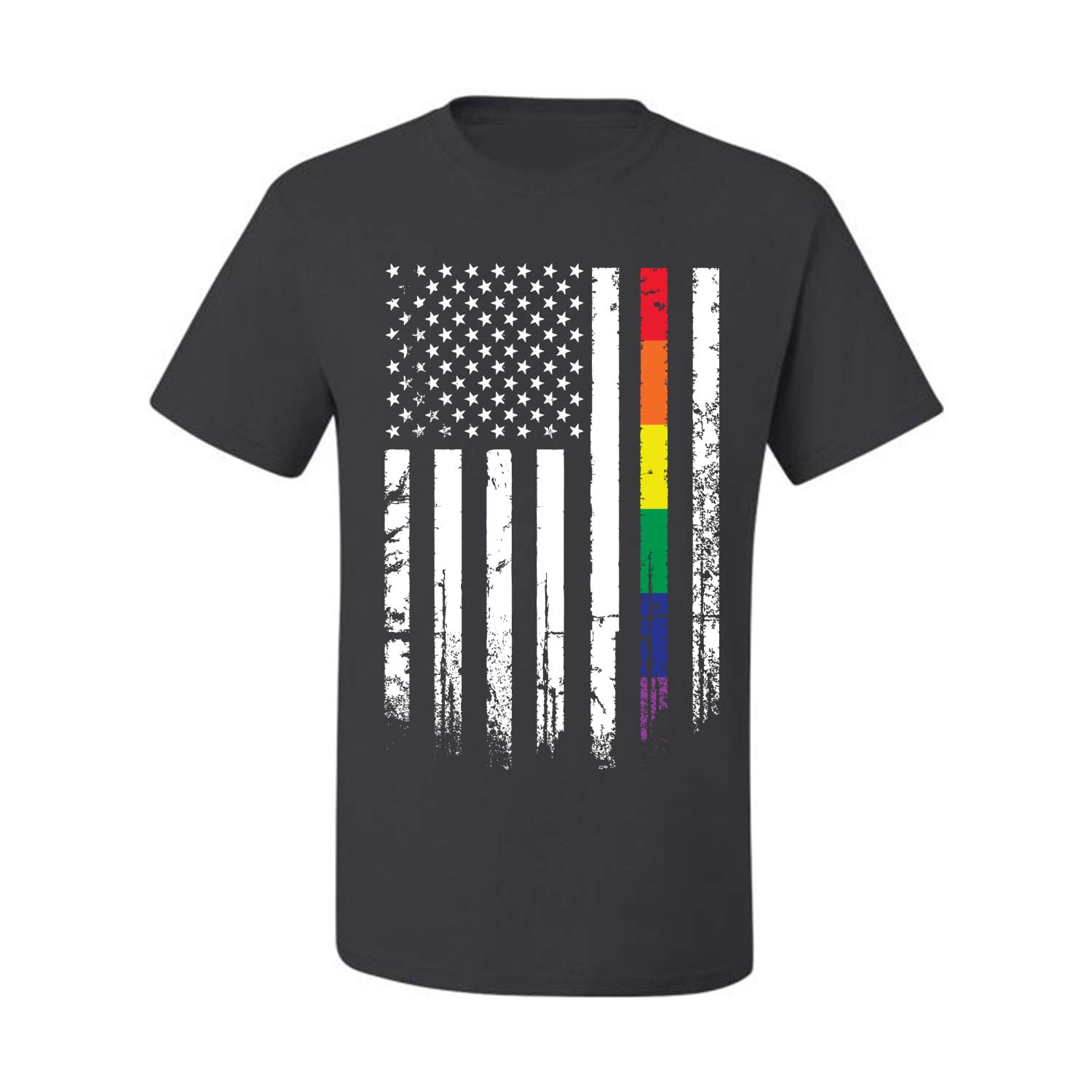 USA Gay Pride Rainbow American Flag LGBT Graphic T-Shirt for Men - Perfect for Pride Parades, LGBTQ+ Events & Ally Support