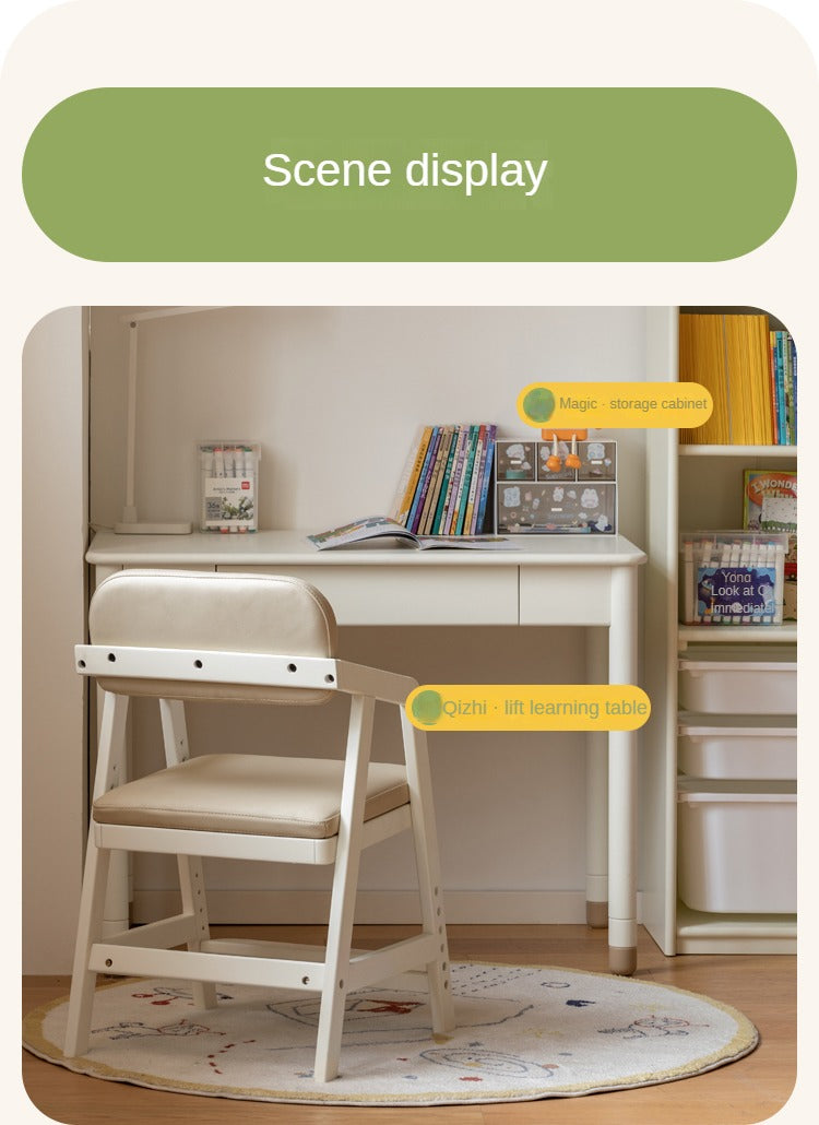 Birch Solid Wood Kids Cream Lift Chair - Comfortable & Stylish for Bedroom, Nursery, or Playroom