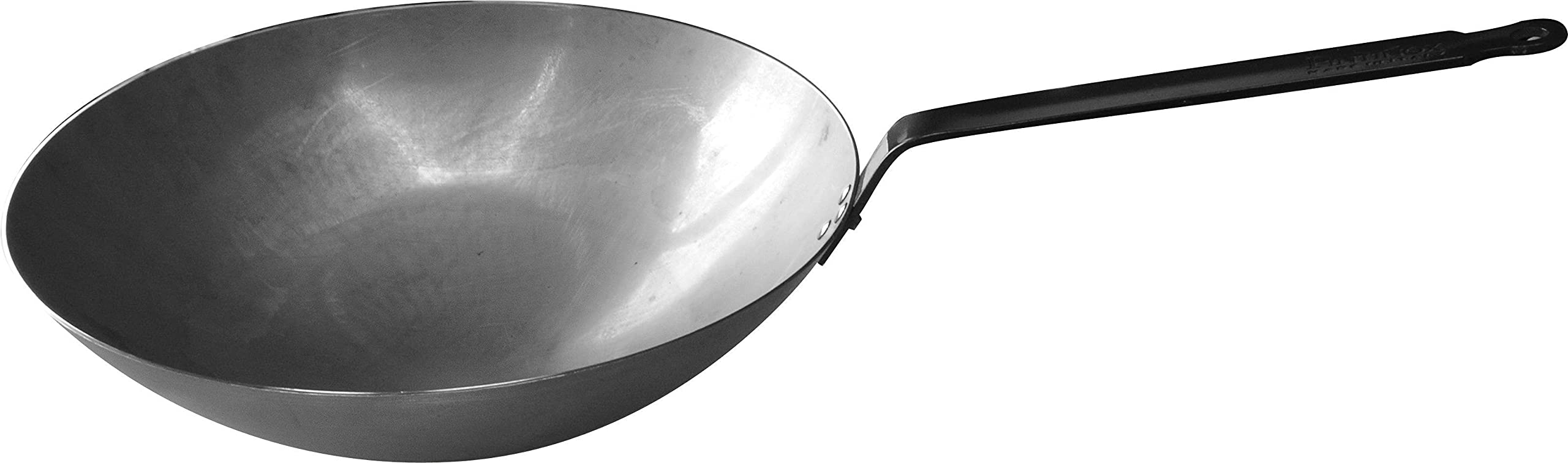 PINTINOX Excalibur Series Conical Wok - 34cm Italian Cast Iron Induction Compatible - Perfect for Stir-Frying, Sautéing & Asian Cooking