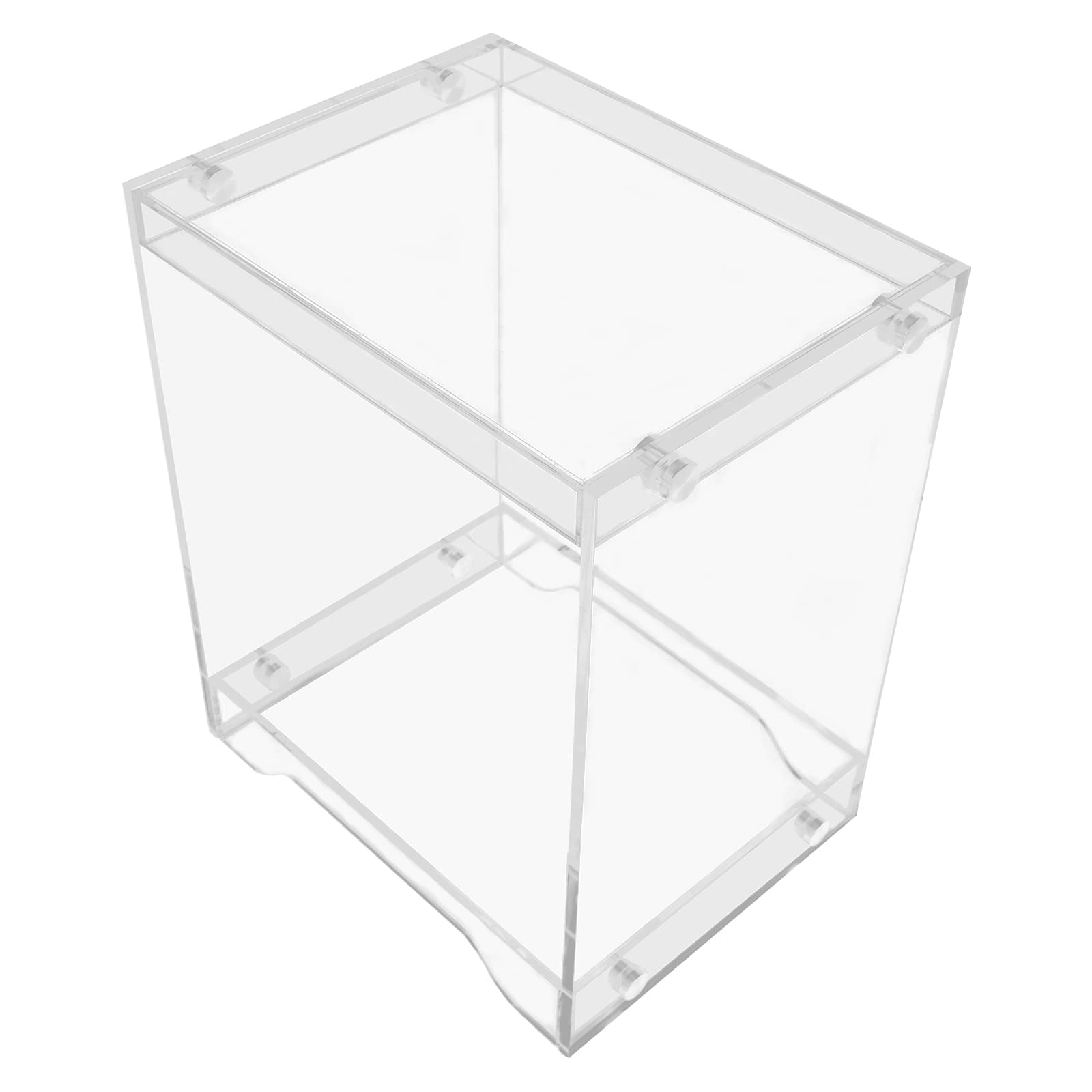 Modern Clear Acrylic Side Table - 2-Tier Decorative End Table & Nightstand for Living Room & Bedroom - Stylish Home Decor Display Shelf for Books, Plants & Decor Items
