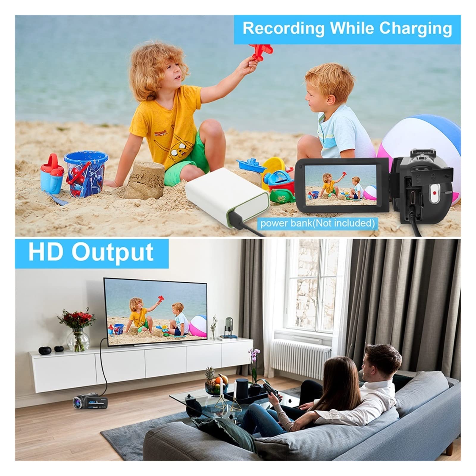 BODORME 48MP 4K Digital Camera with Auto Focus - HD Video Recorder for Photography, Vlogging, Live Streaming & Webcam Use (No SD Card Included) - Perfect for YouTube, TikTok, Travel & Content Creation
