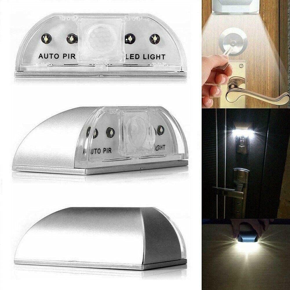 LENMO Battery Operated PIR Motion Sensor Keyhole Light - Wireless Auto Infrared IR Detector with 4 LED Bulbs for Door Lock - Perfect for Nighttime Safety and Easy Keyhole Visibility in Bedrooms, Hallways, and Entryways