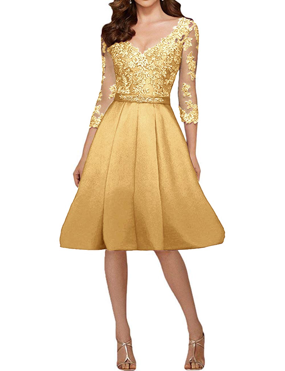 Elegant V-Neck Mother of The Bride Dress for Formal Evening & Prom Events - Perfect for Weddings, Galas, and Special Occasions