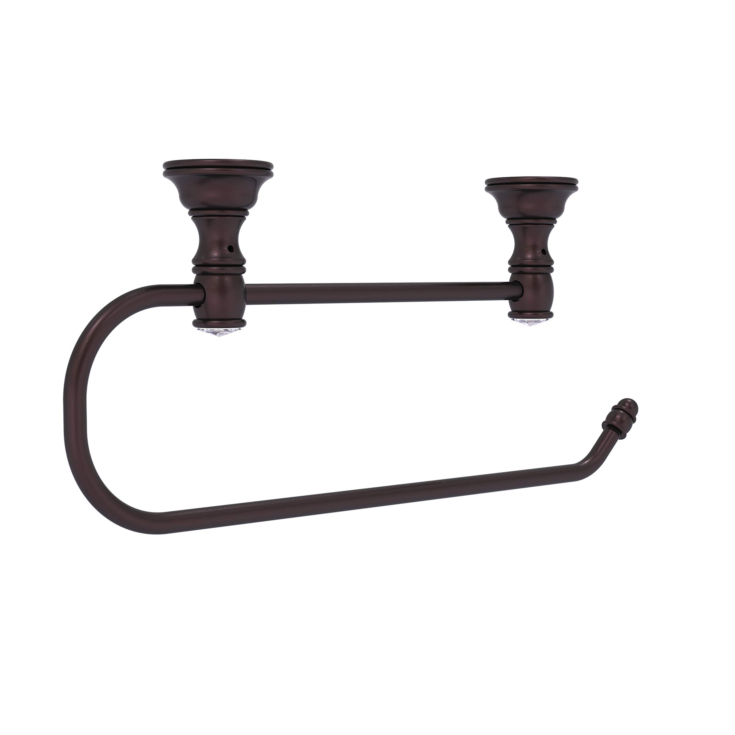 Allied Brass Carolina Crystal Collection Antique Bronze Under Cabinet Paper Towel Holder - Perfect for Kitchen, Bathroom, and Office Organization